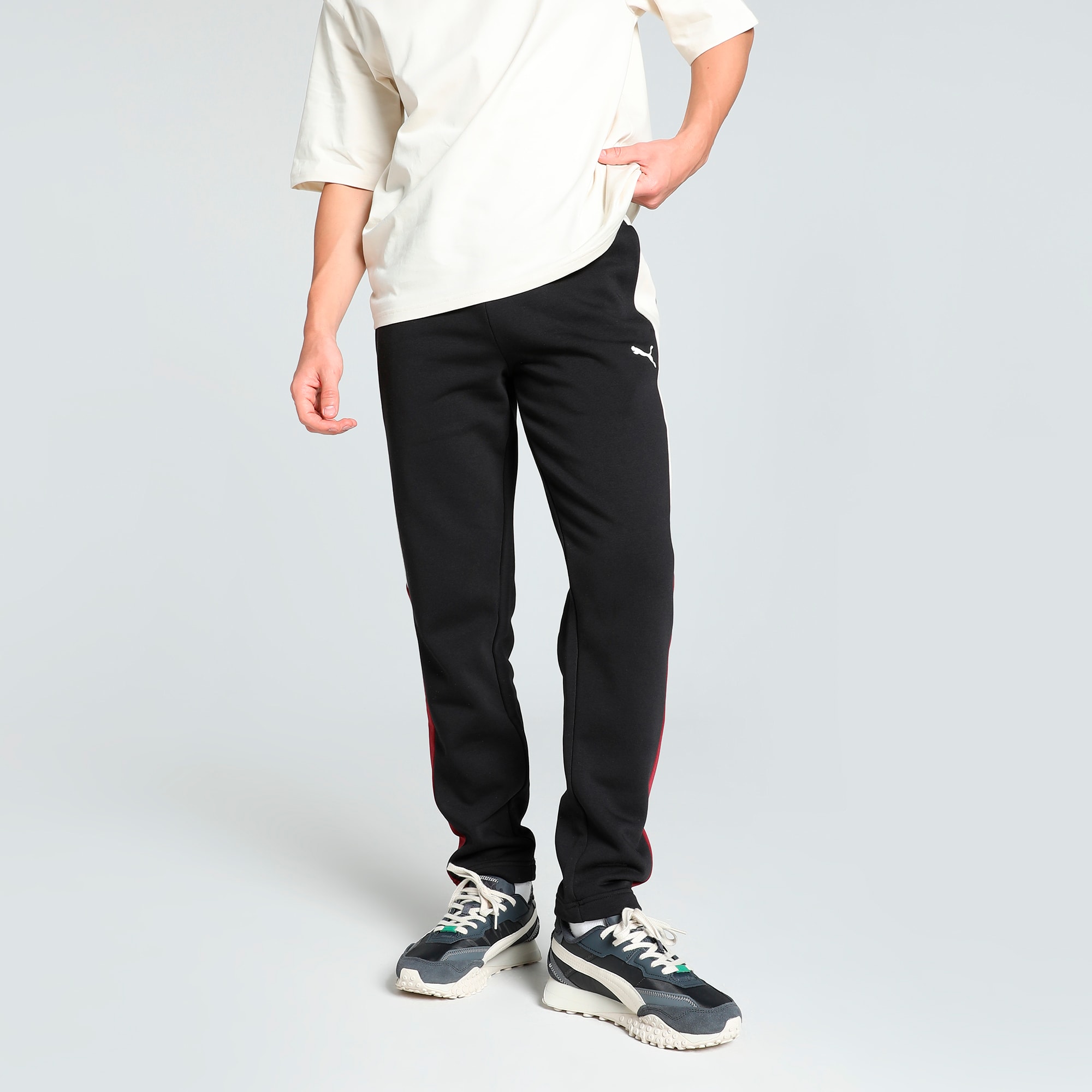 パンツ DIAGONAL : 24FW / DIAGONAL LOGO SWEATPANTS (2COLORS) Men's Colorblock Knitted Pants | PUMA