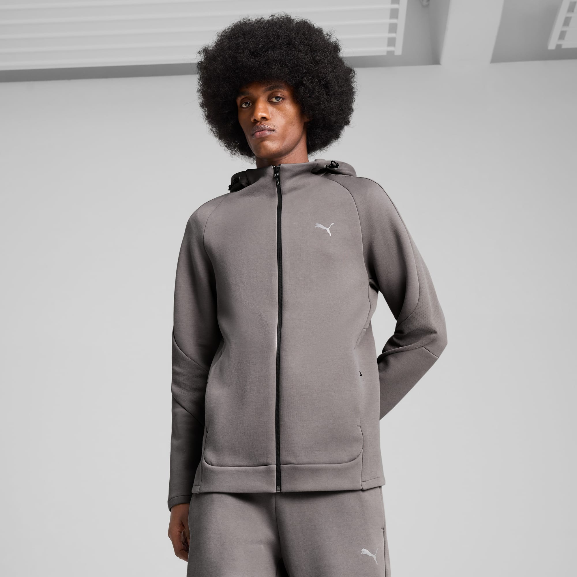 PUMA公式】メンズ エヴォストライプ フルジップ フーディDK