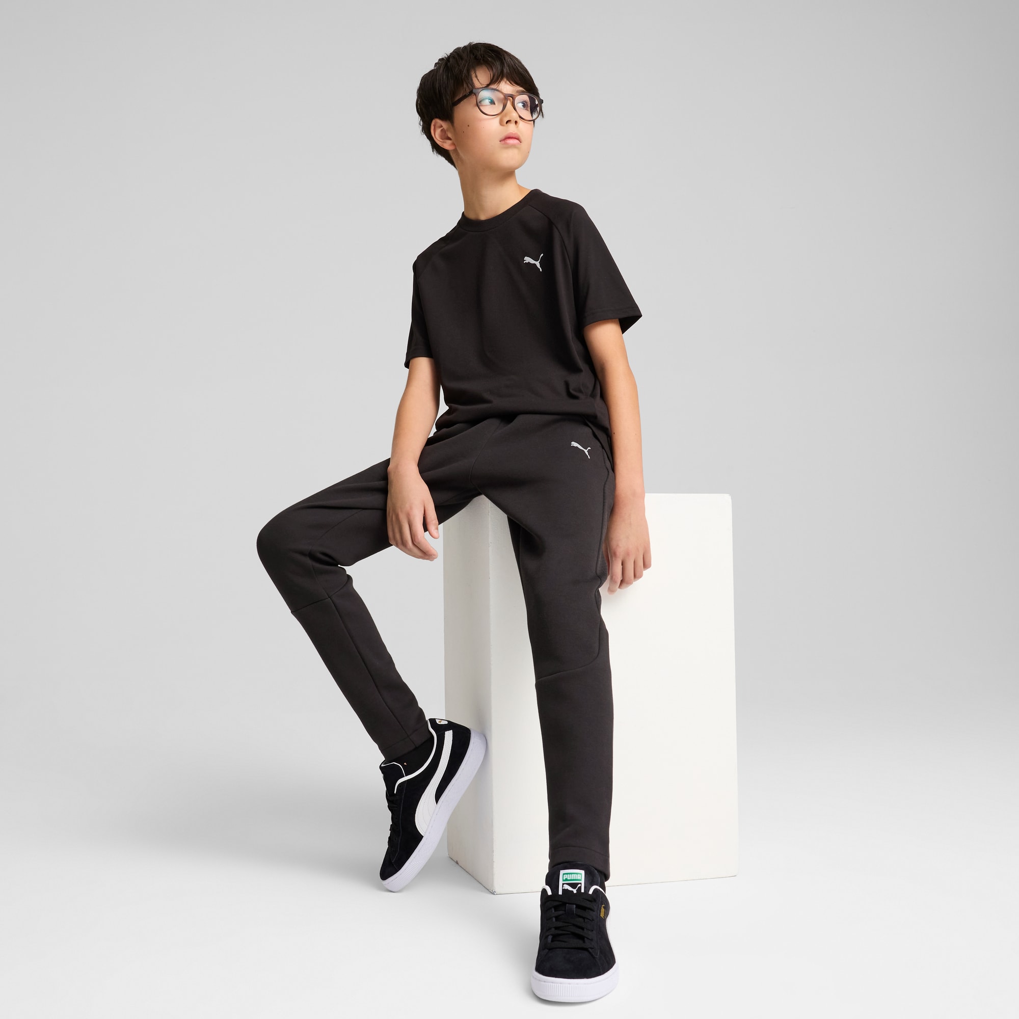 楽天市場】PUMA キッズ・ジュニア エヴォストライプ パンツB 128
