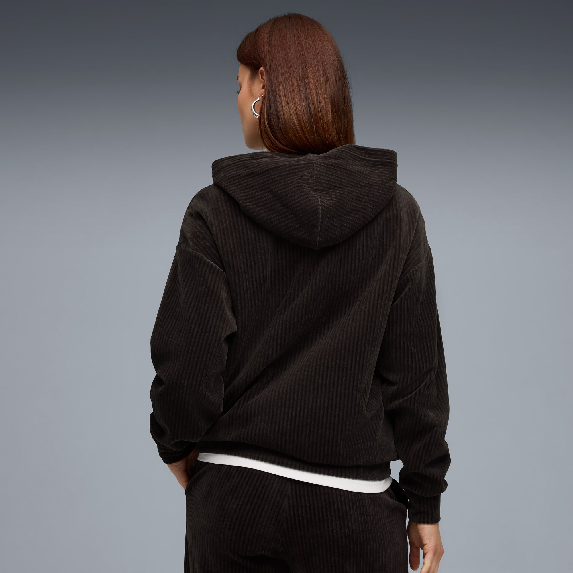 Essentials Elevated Comfort Hoodie Damen, PUMA Black, large