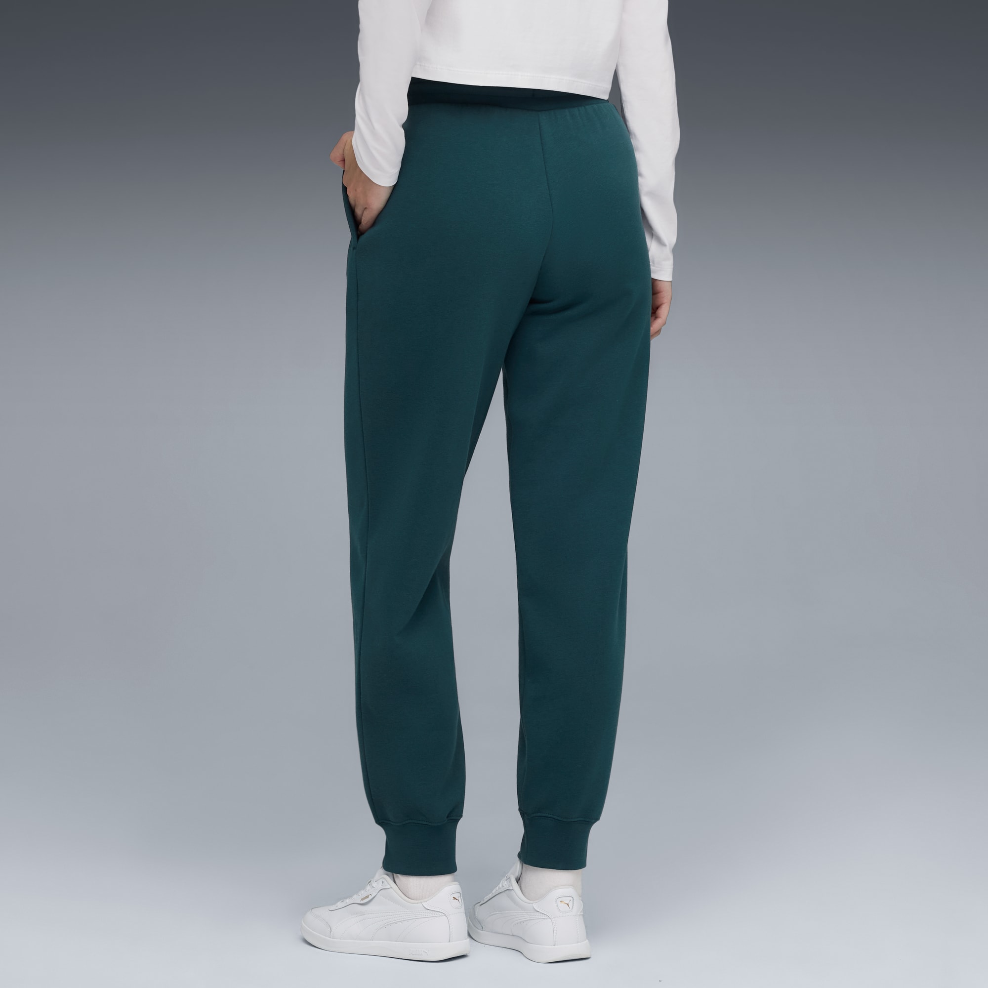 Pantalon de survêtement confort PUMA Class Femme, Green Terrain, large