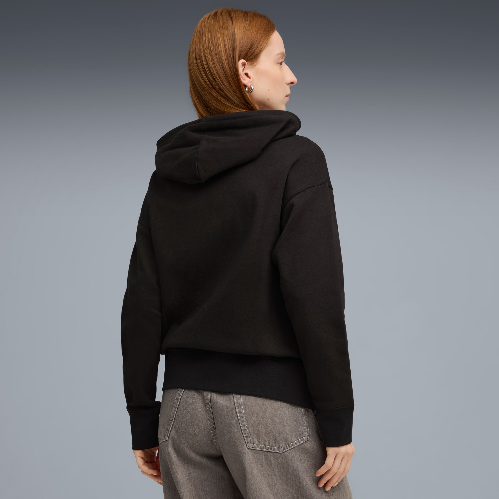 HER Relaxed Full-Zip Hoodie Women, PUMA Black, large