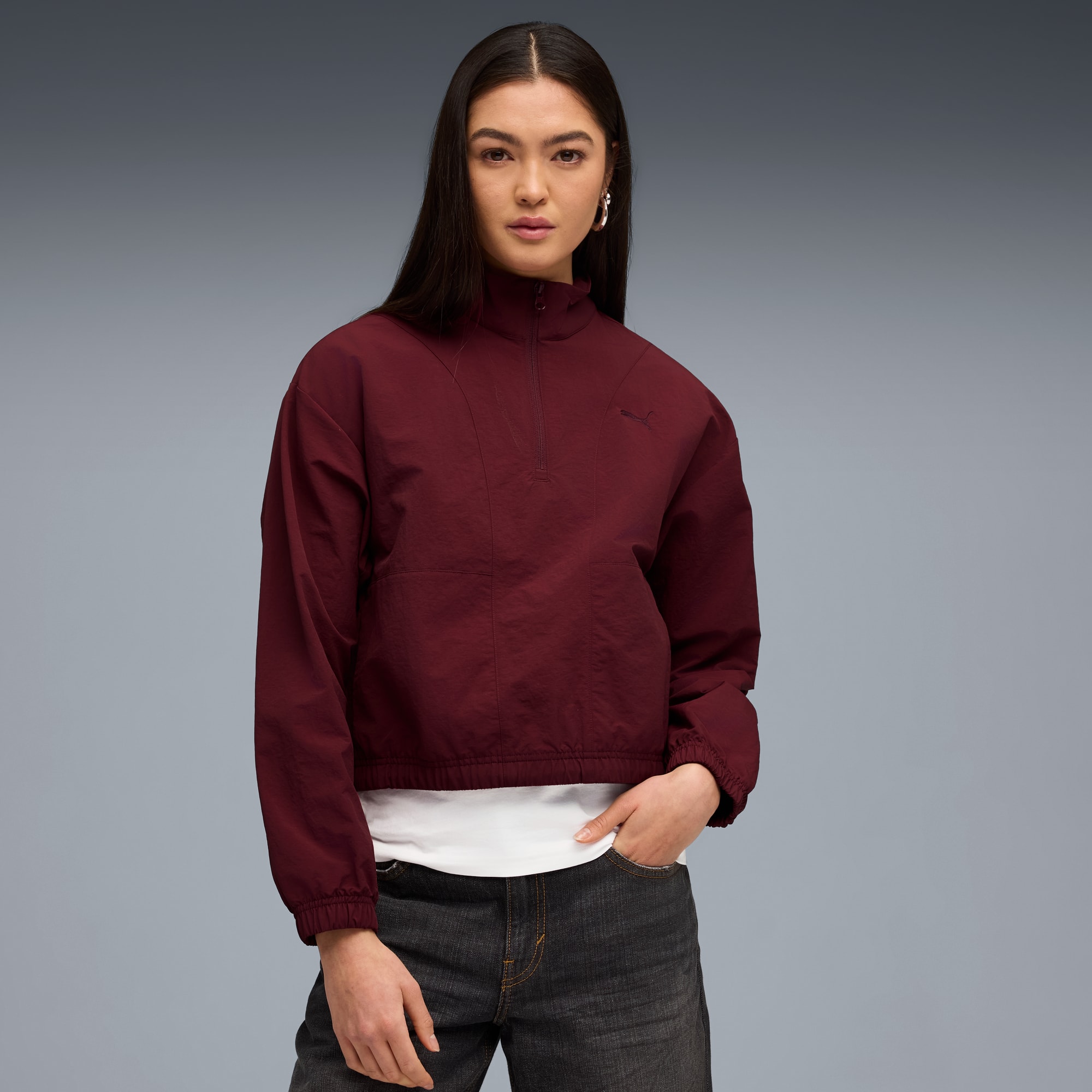 HER Relaxed Half-Zip Crew Women | PUMA