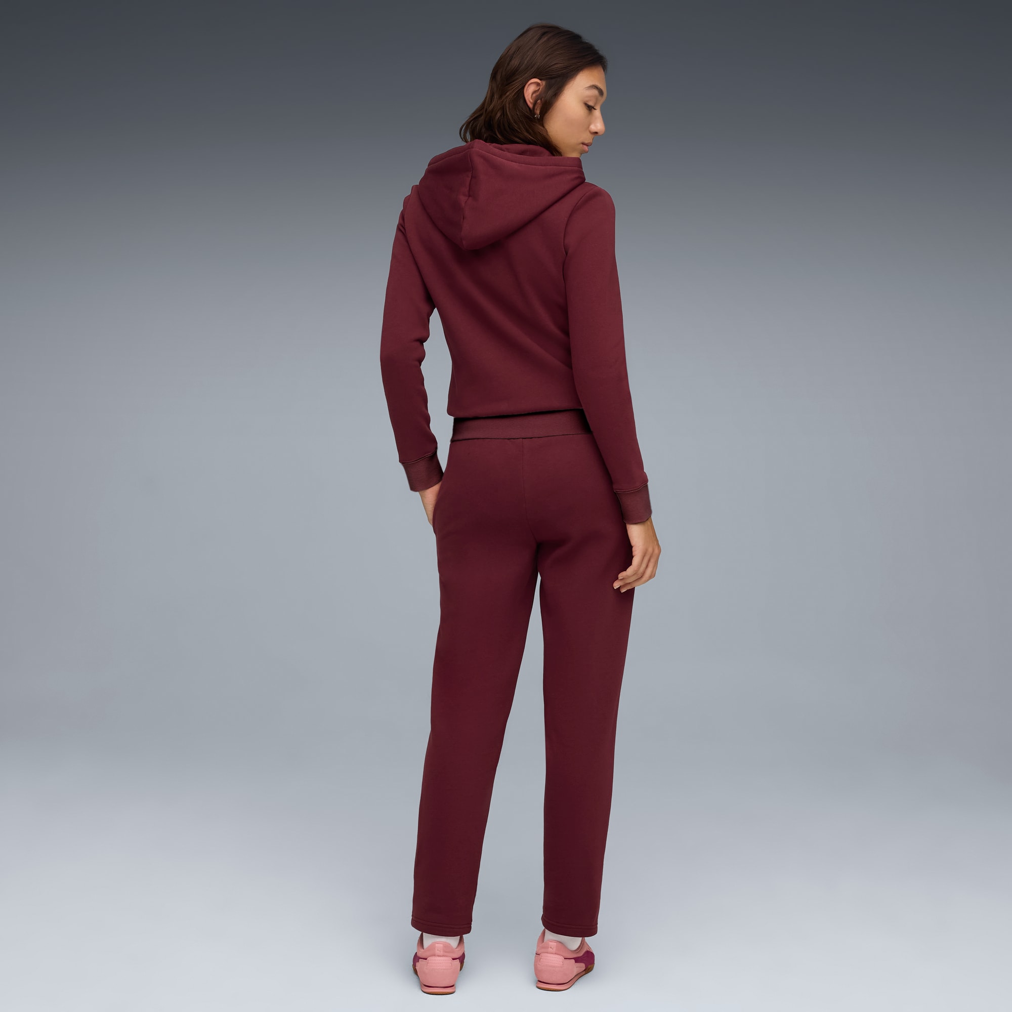 Tuta con cappuccio metallizzata da donna, Ruby Shimmer, large
