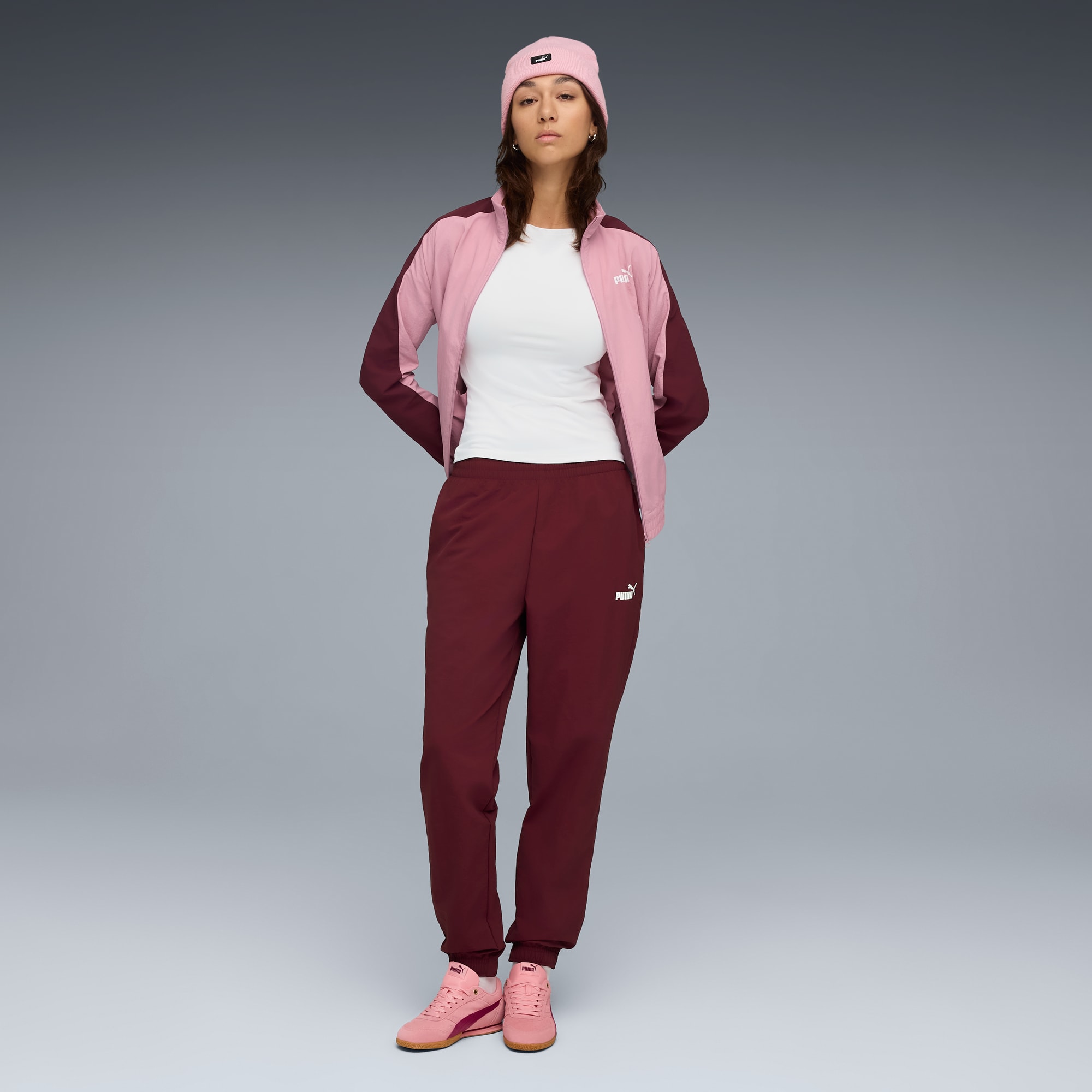 Veste de survêtement tissée Femme, Ruby Shimmer, large