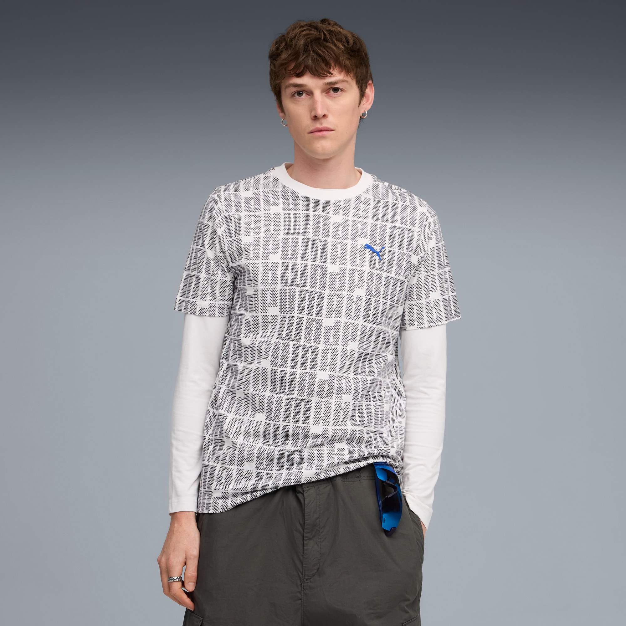 Essentials Logo Lab Tee Men, PUMA White, large