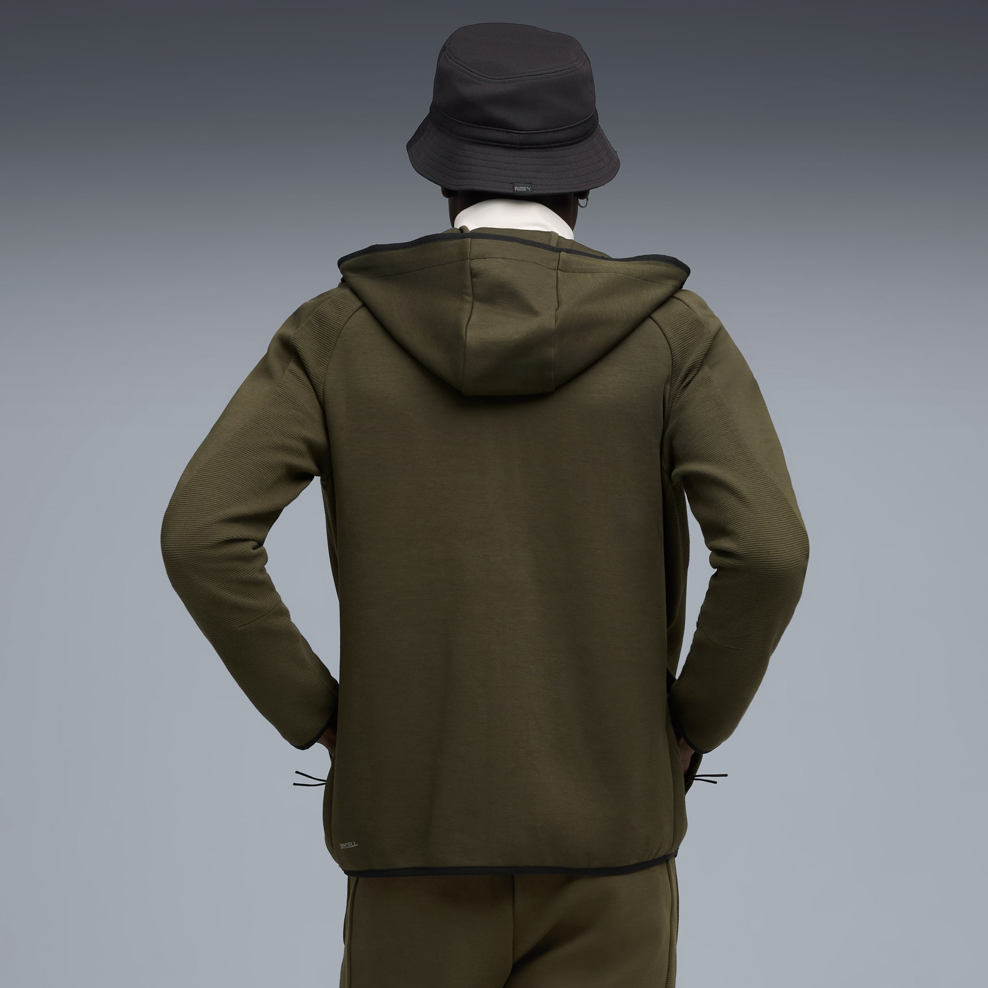 Sweat à capuche Evostripe Homme, Dark Olive, large