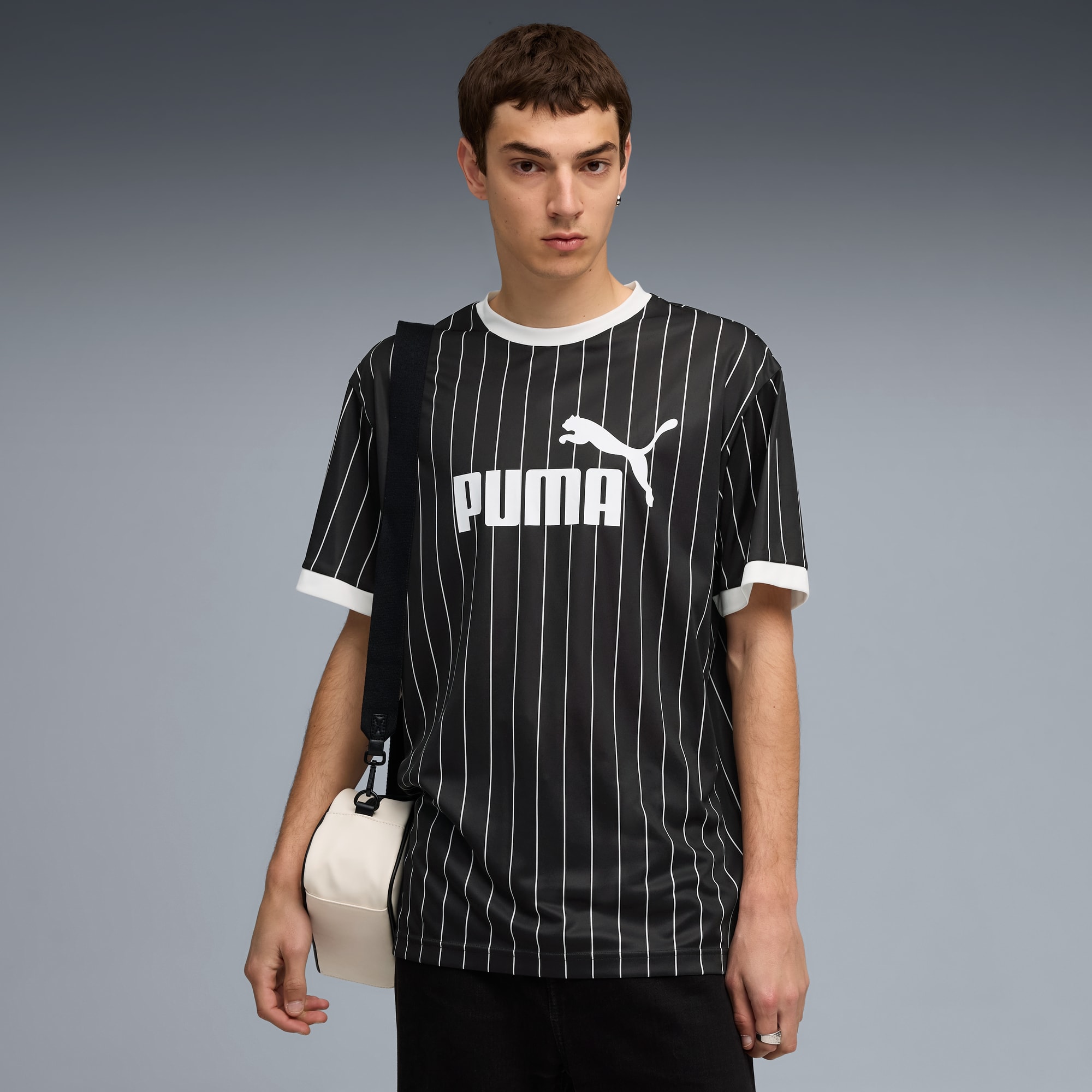 Essentials Striped Jersey Men, PUMA Black, large