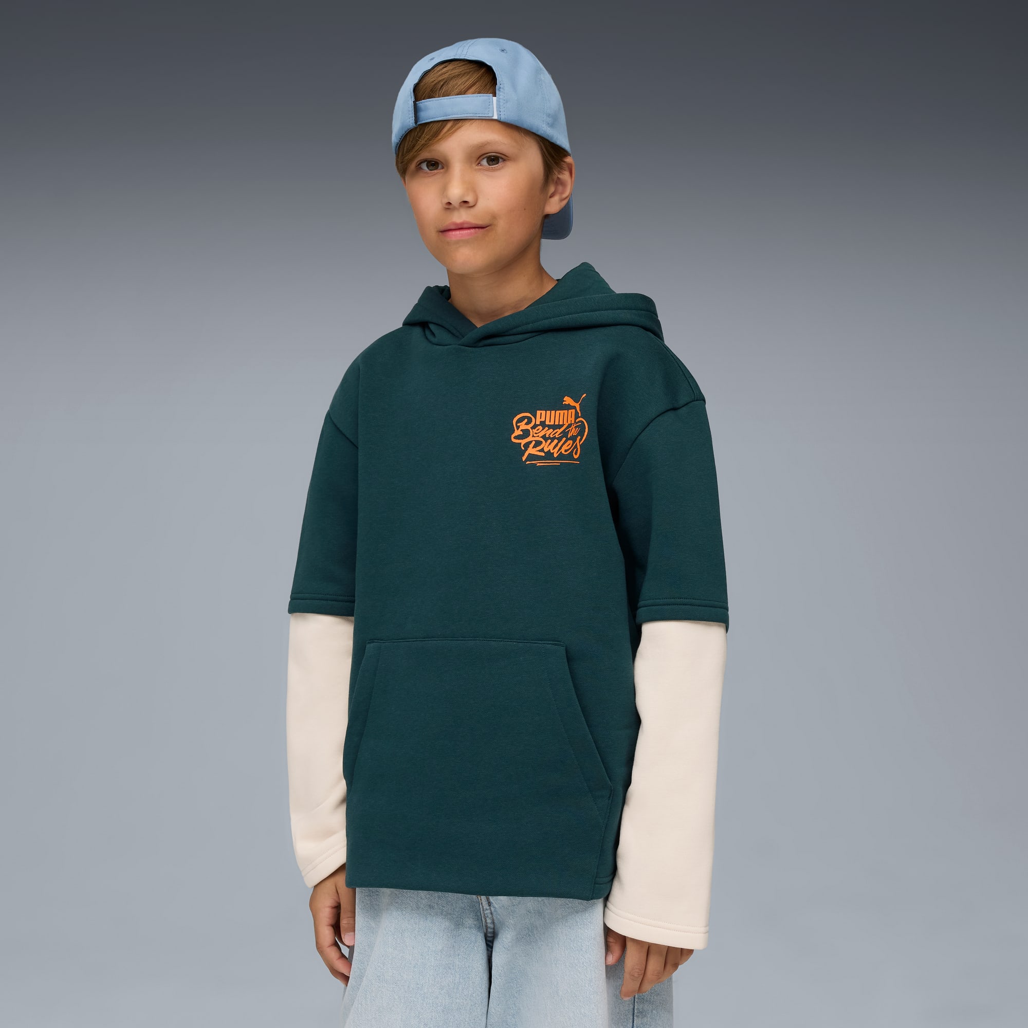 Felpa con cappuccio MID90s per ragazzi, Green Terrain, large