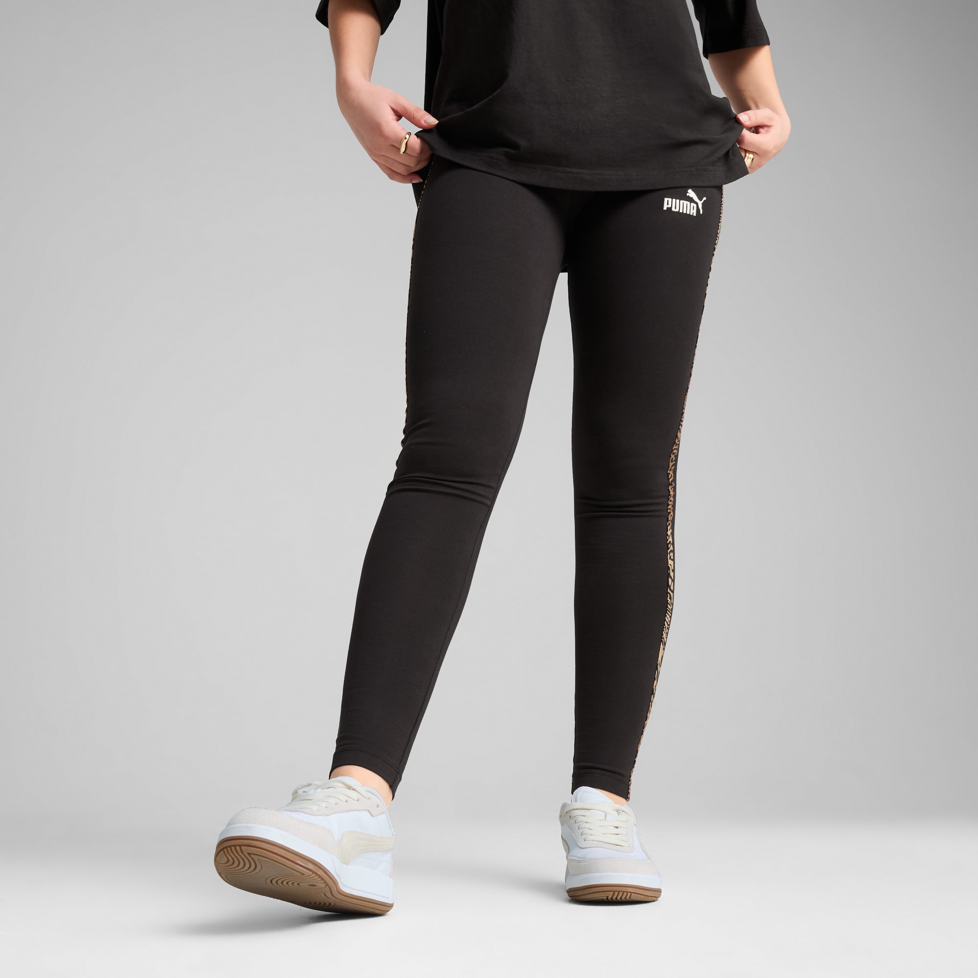 Essentials Graphic Animal Leggings Women, PUMA Black, large