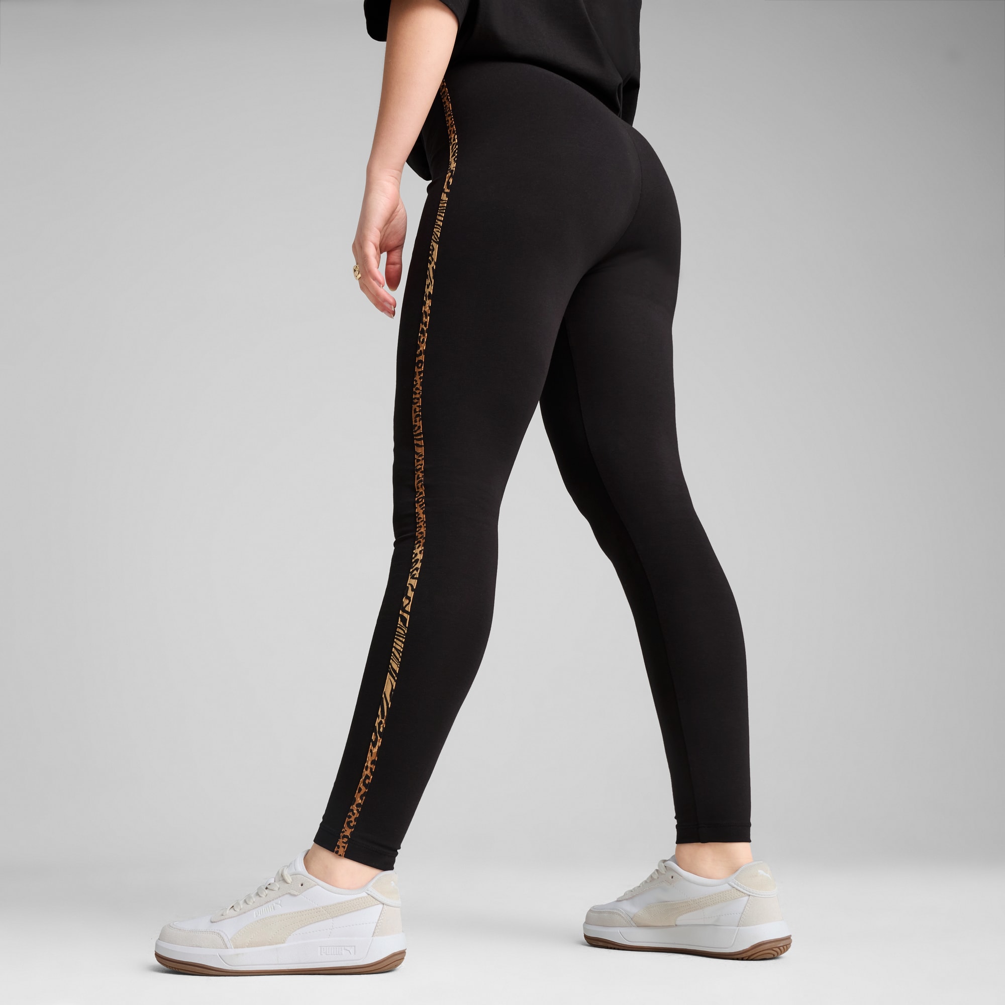 Essentials Graphic Animal Leggings Women, PUMA Black, large