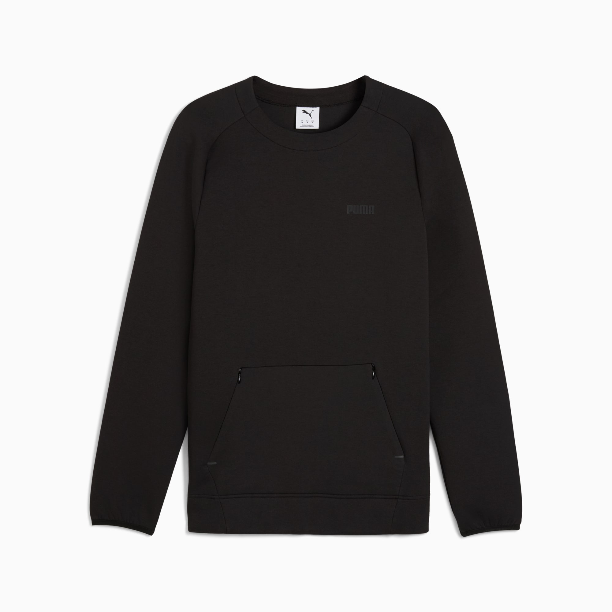 Sweat à col rond en tissu Spacer Homme, PUMA Black, large