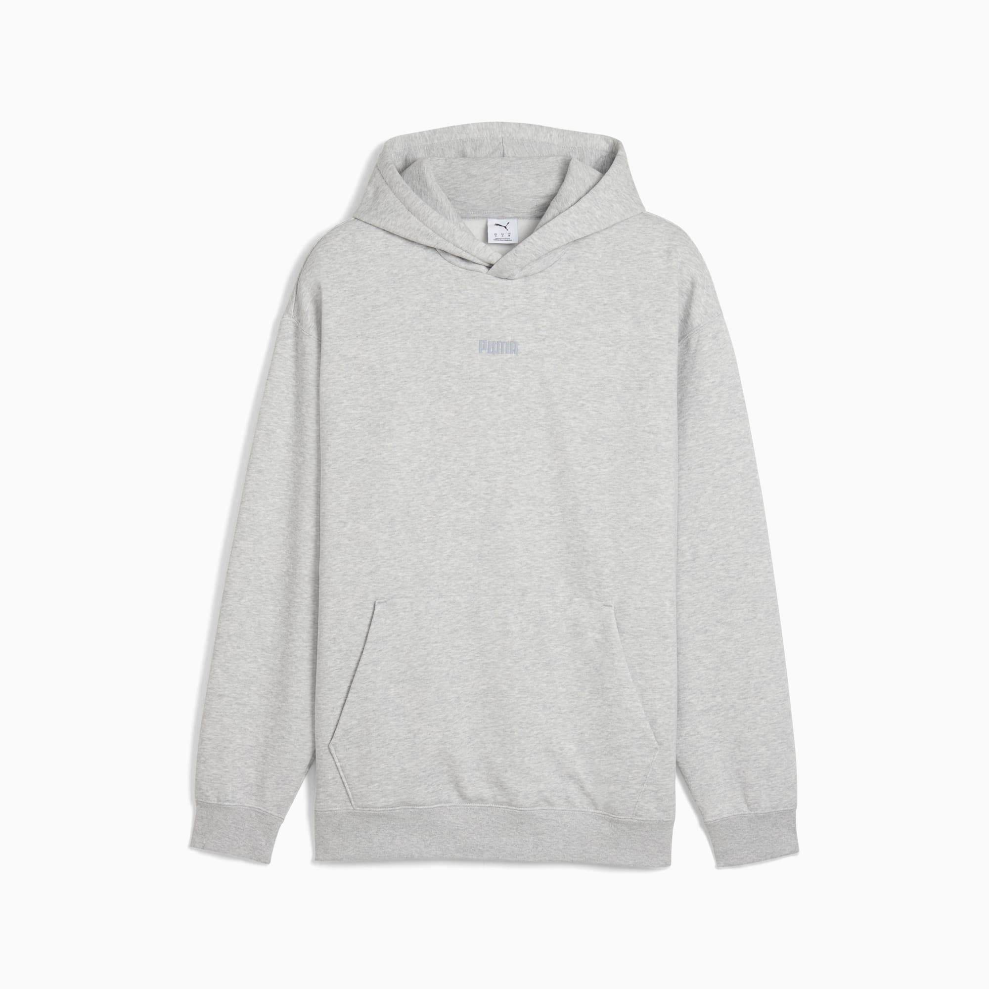 Hoodie décontracté Elevated Essentials Homme, Light Gray Heather, large