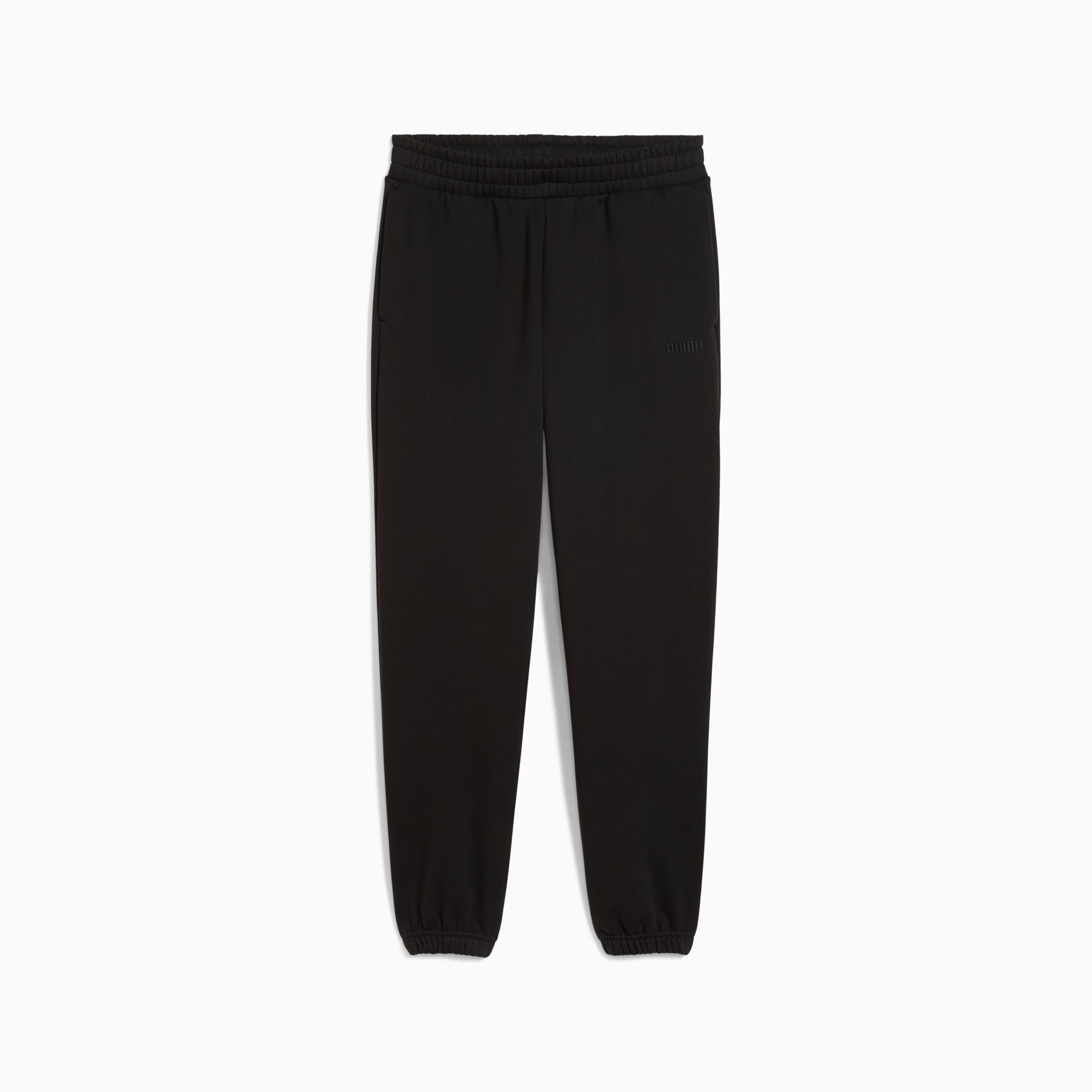 Pantaloni PUMA neri da adulto con comodo elastico in vita.