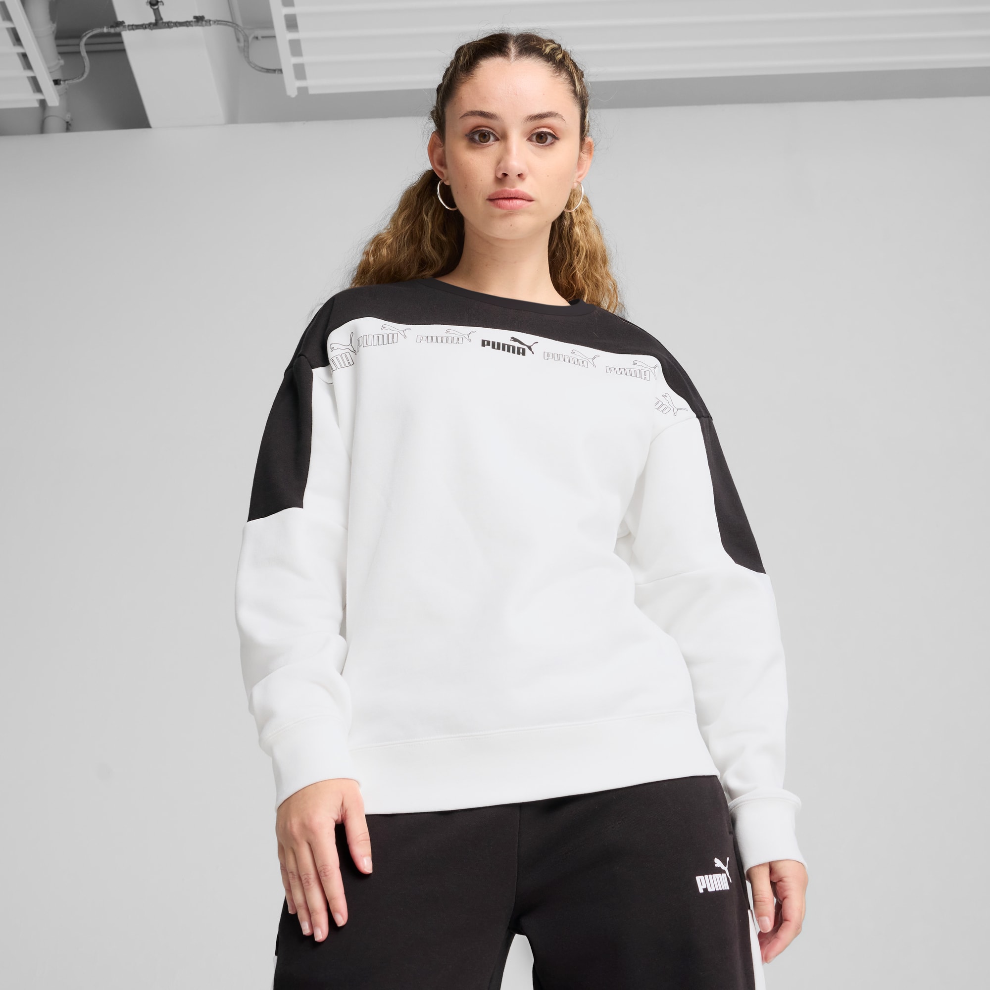 Around The Block Crew Women, PUMA White, large