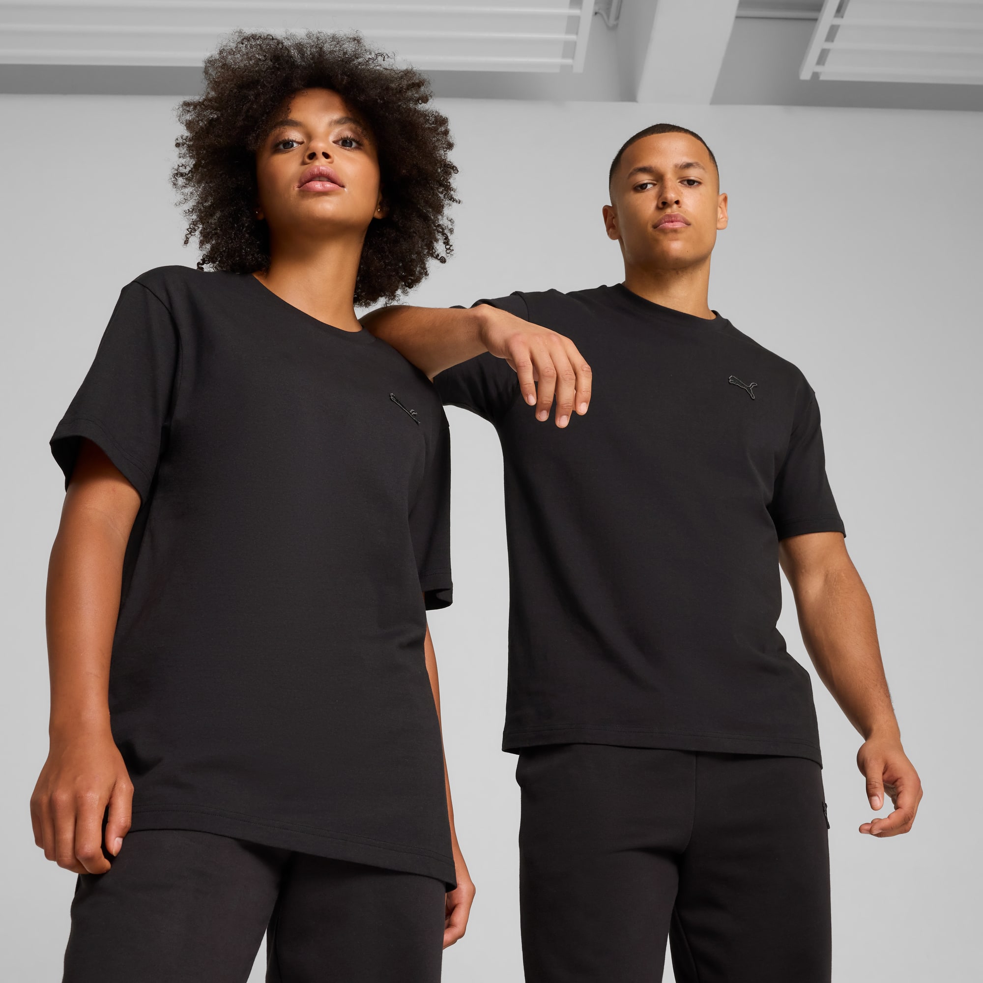 Essentials Elevated uniseks T-shirt, PUMA Black, large