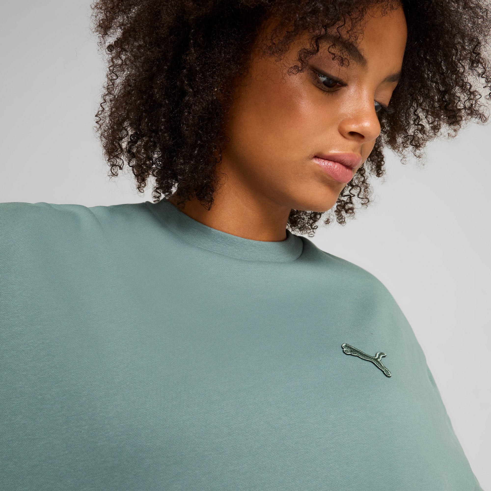 Essentials Elevated Crew Unisex, Green Moon, large