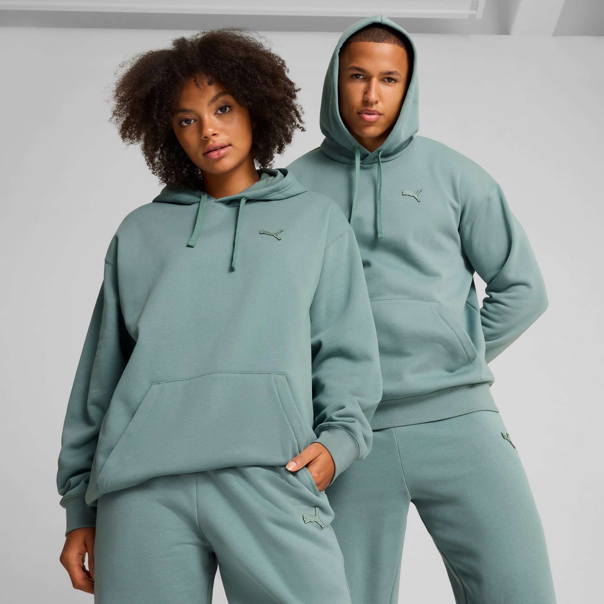 Hoodie Essentials Elevated Unisexe, Green Moon, large