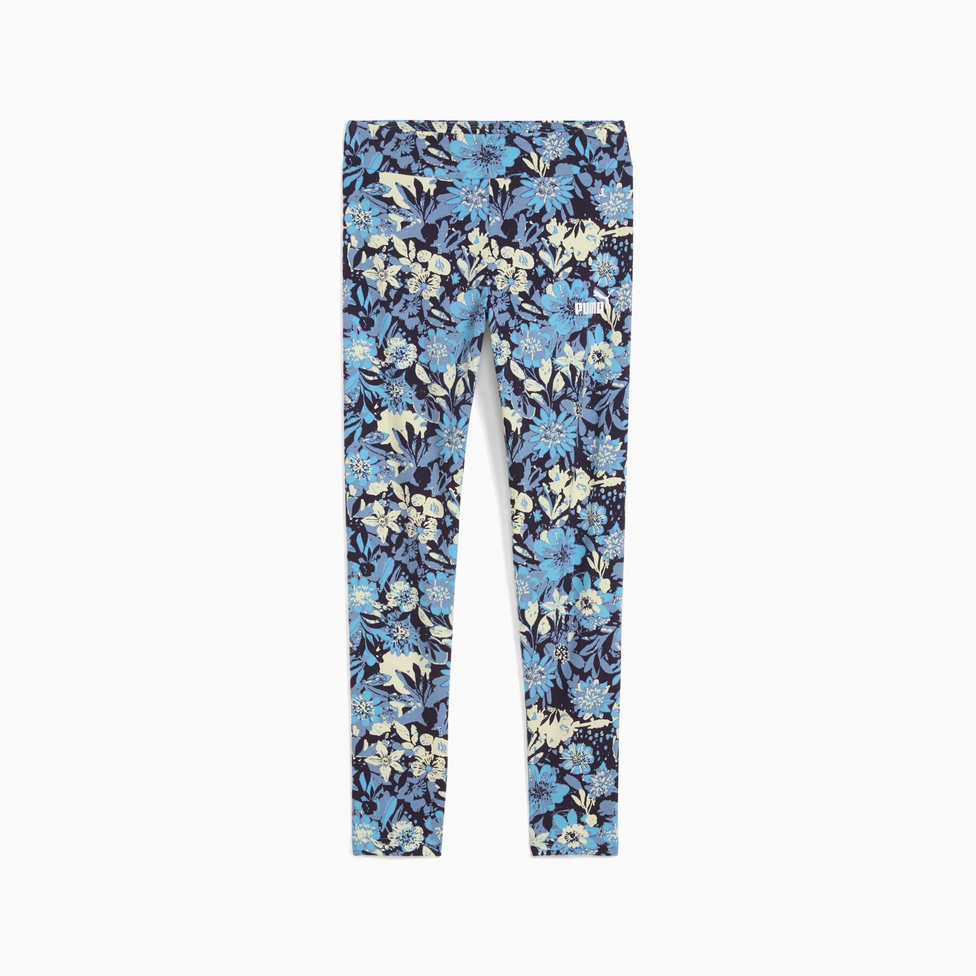 Essentials Nature 2.0 All-Over Print Leggings Youth, Cool Blue, large