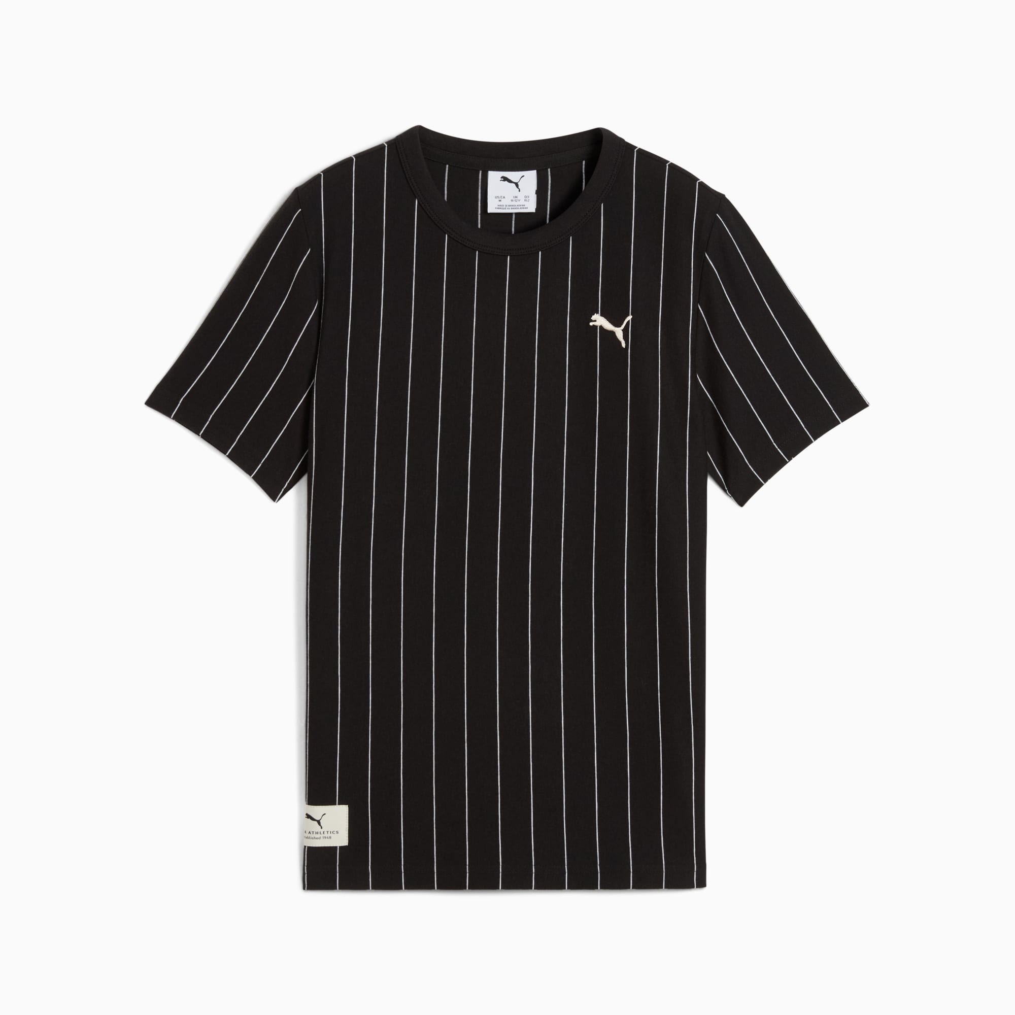 PUMA Class Striped Tee Youth, PUMA Black, large