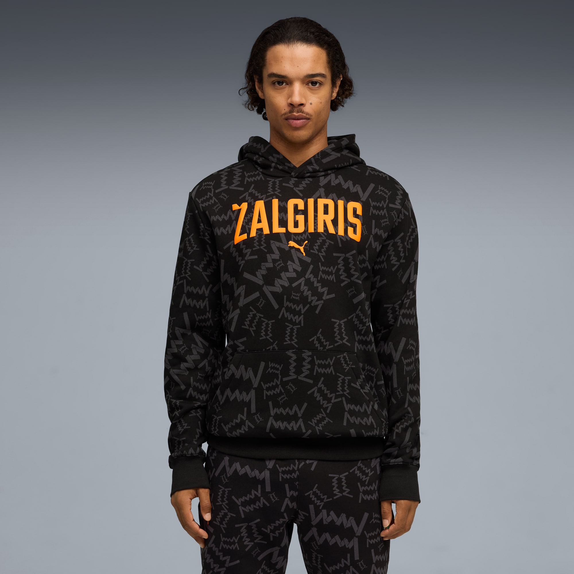 BC Zalgiris Kaunas Post Game Basketballhoodie Herren, PUMA Black, large