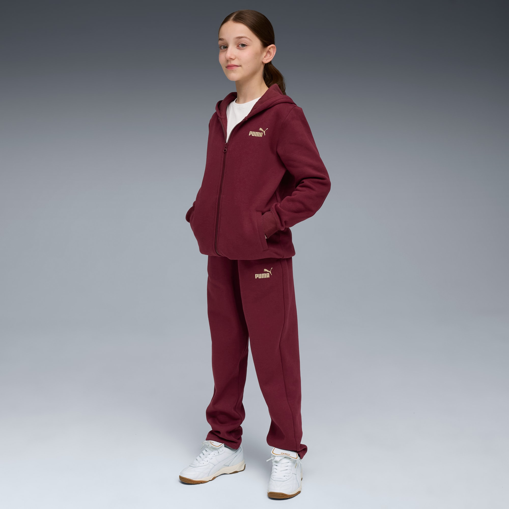 Tuta con cappuccio metallizzata per ragazzi, Ruby Shimmer, large