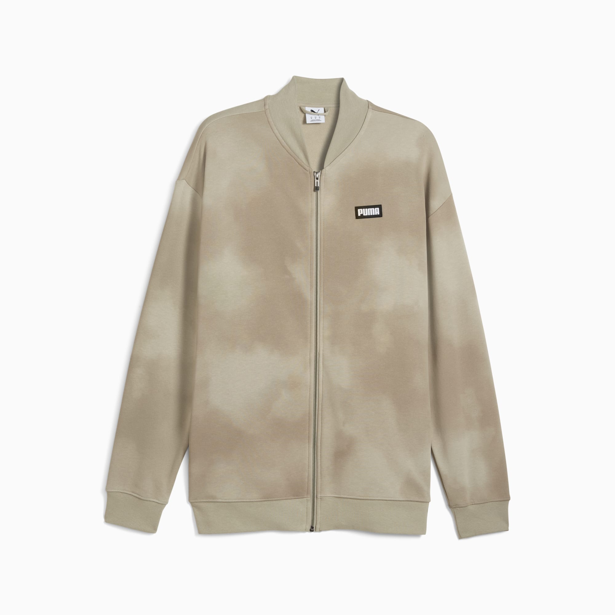 Badge Track Jacket Men, Pebble Gray, large