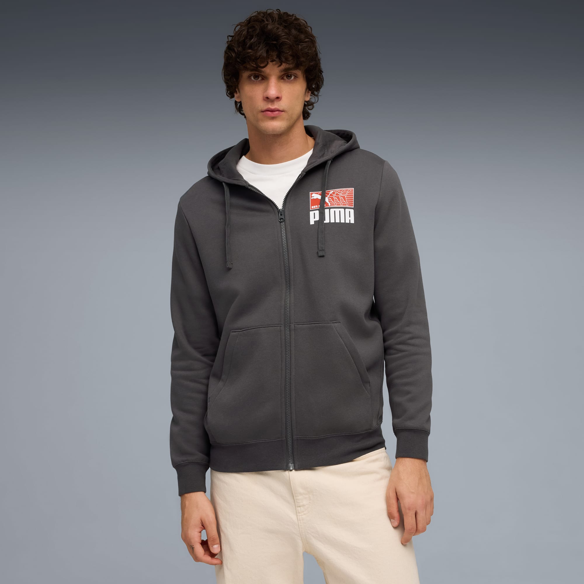 House of Graphics Men's Zip-Up Fleece Hoodie | PUMA