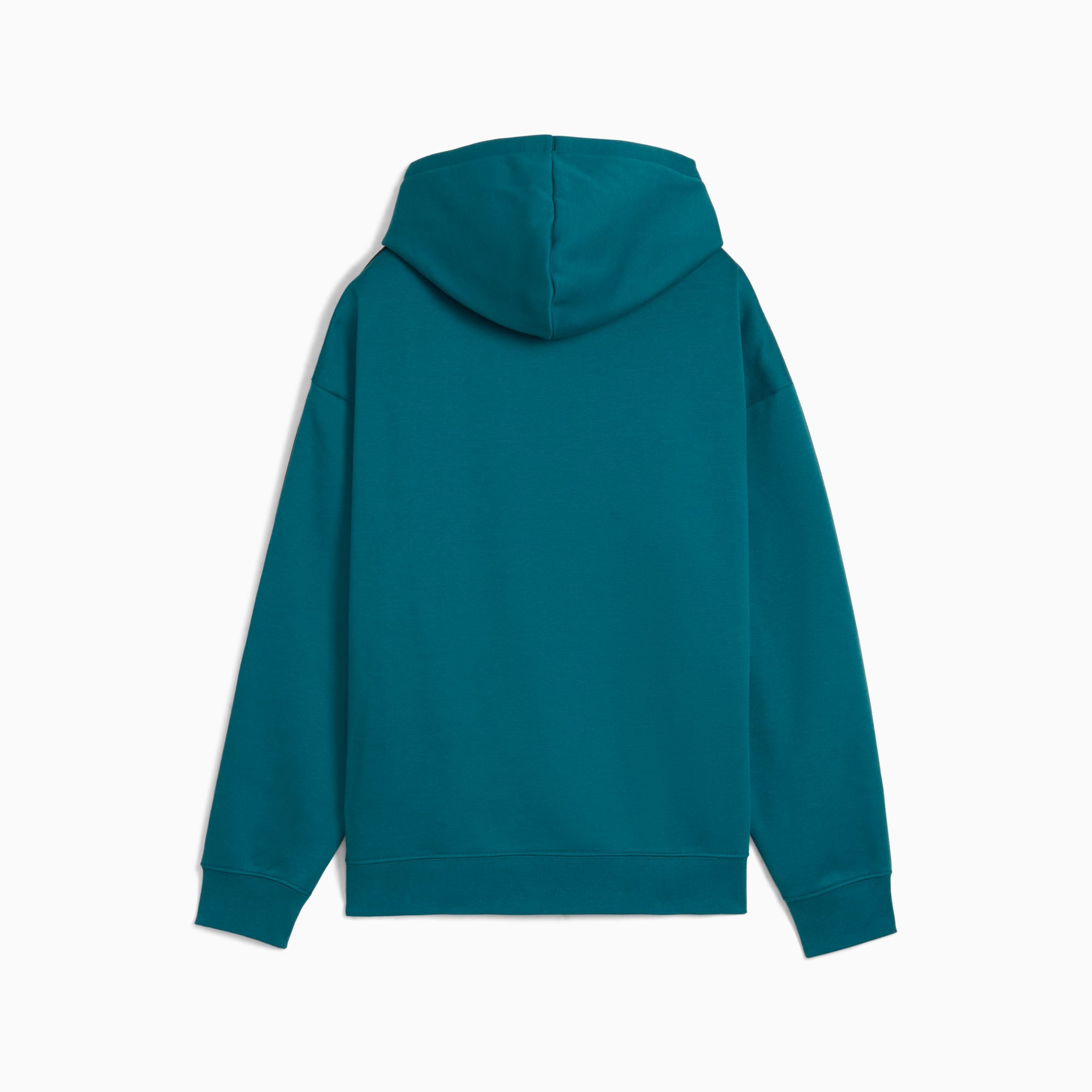 Tape Fleece Hoodie Women, Cold Green, large