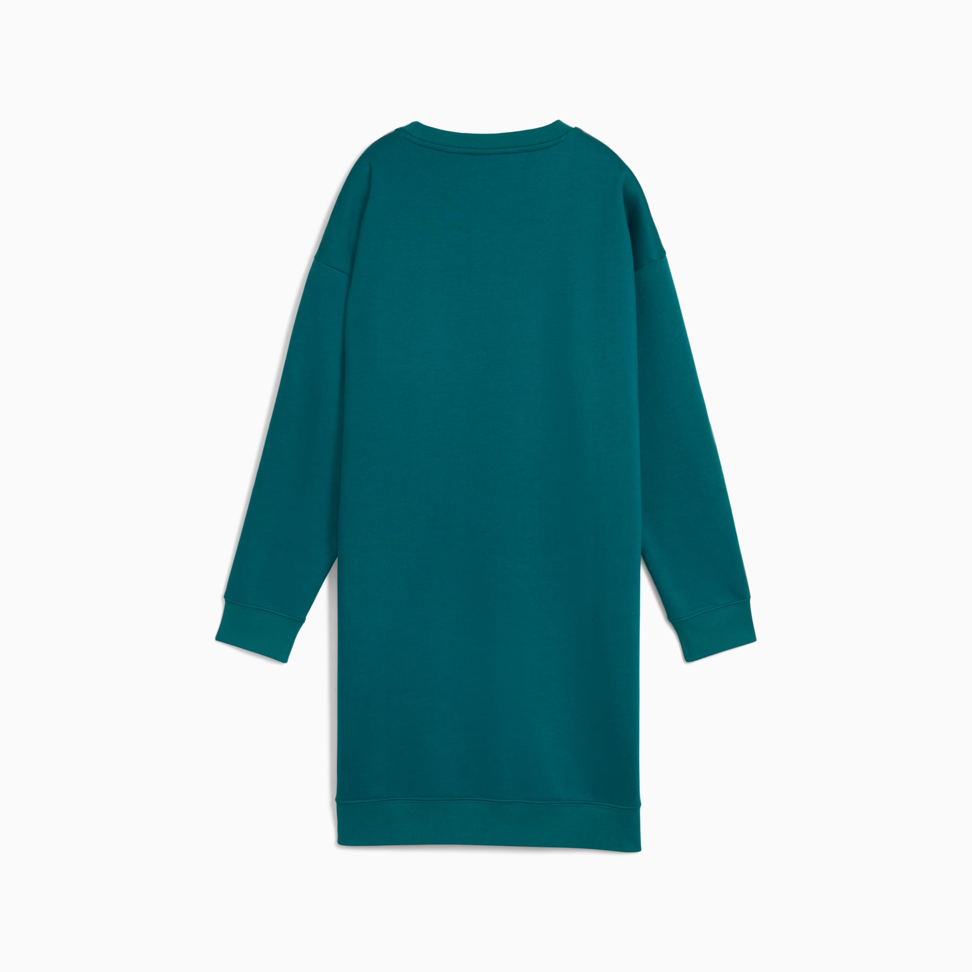 Tape Fleece Dress Women, Cold Green, large