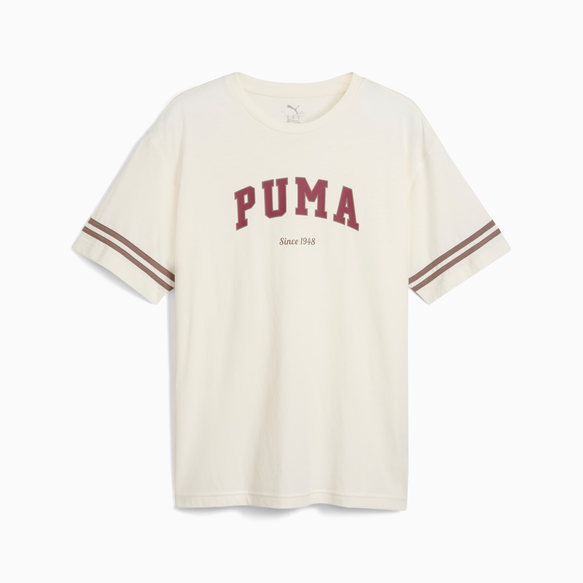 Varsity Relaxed Tee Men, Frosted Ivory, large