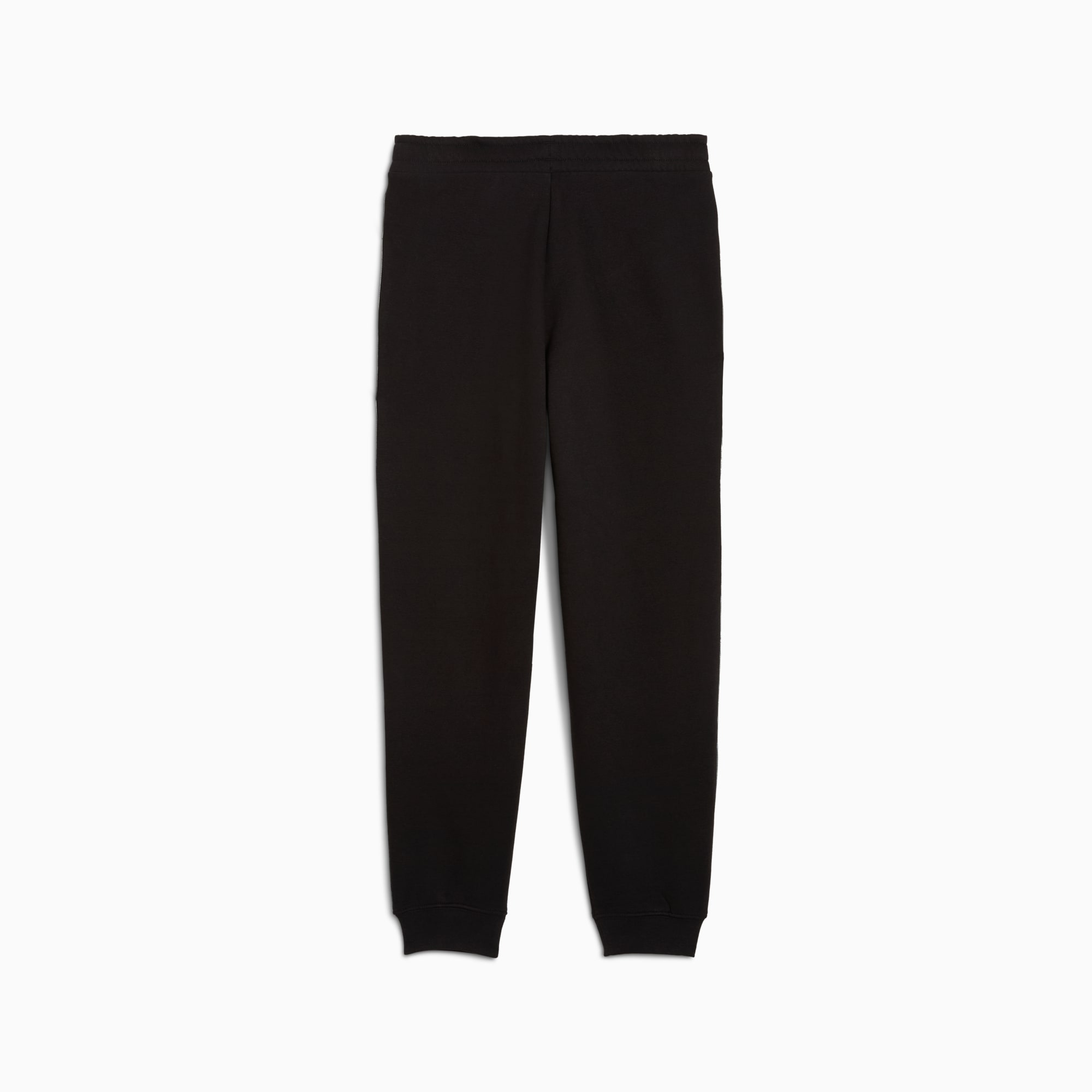 Black PUMA knitted trousers for kids with elasticated waist and cuffed hems.