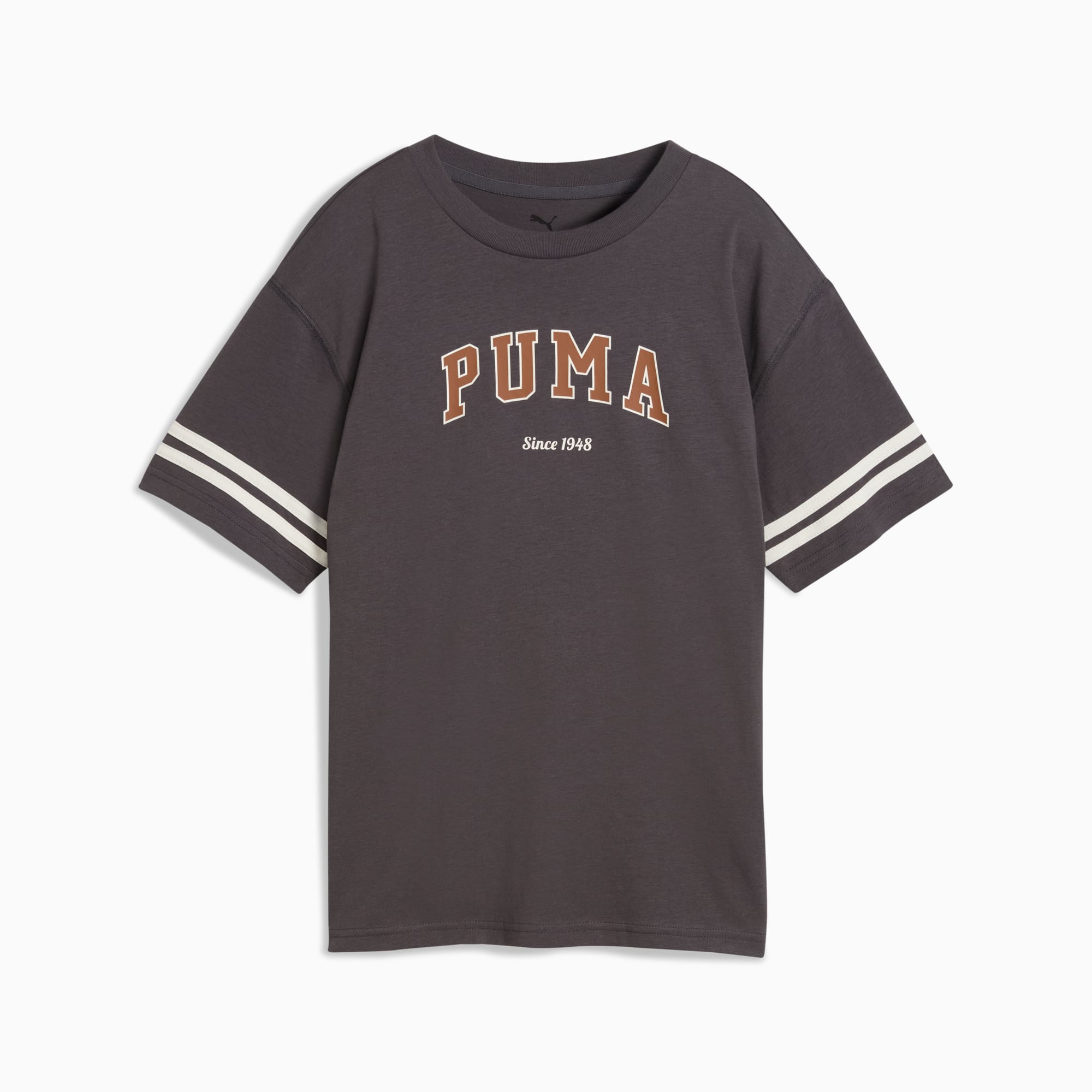 Varsity Tee Jugend, Dark Coal, large