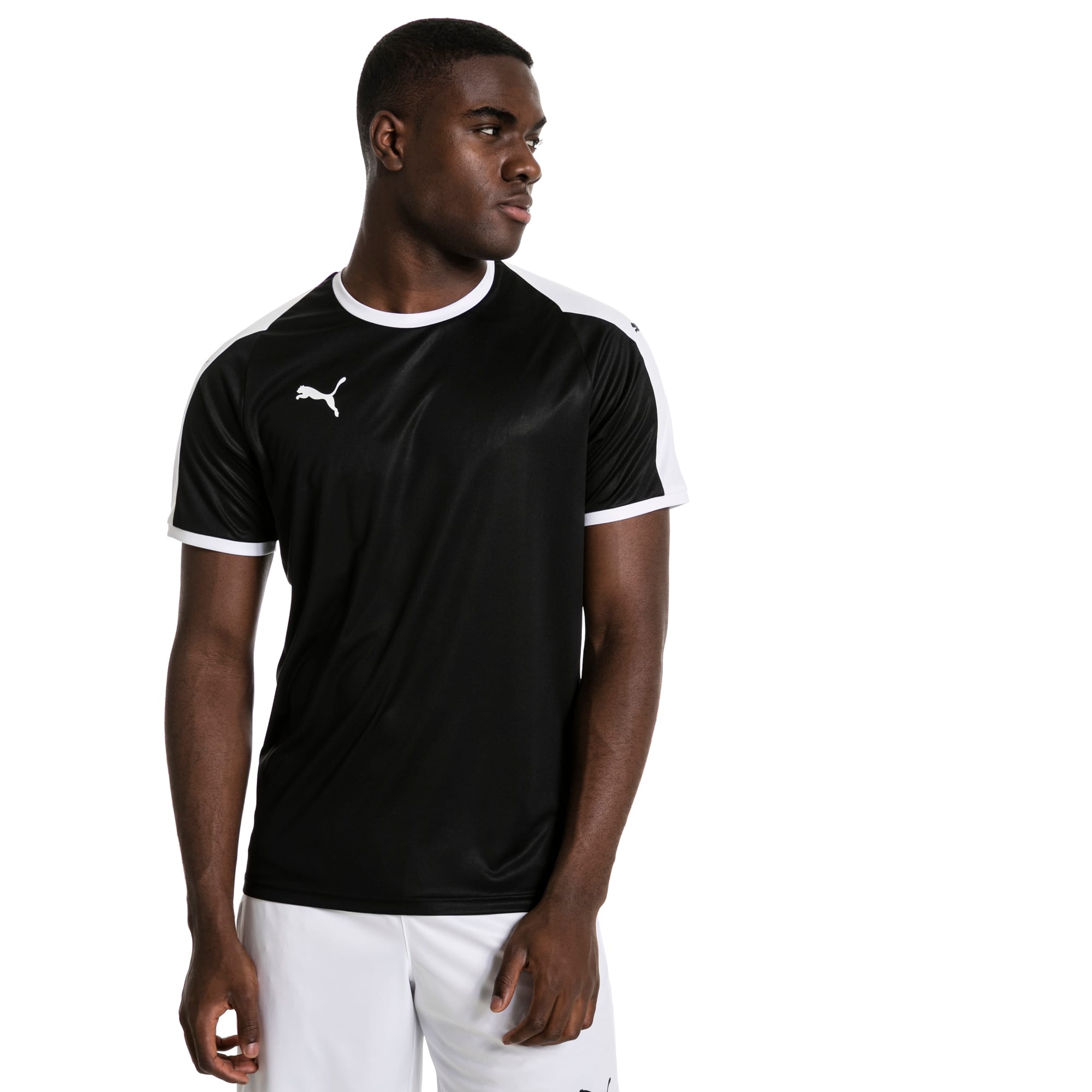 puma black and white t shirt