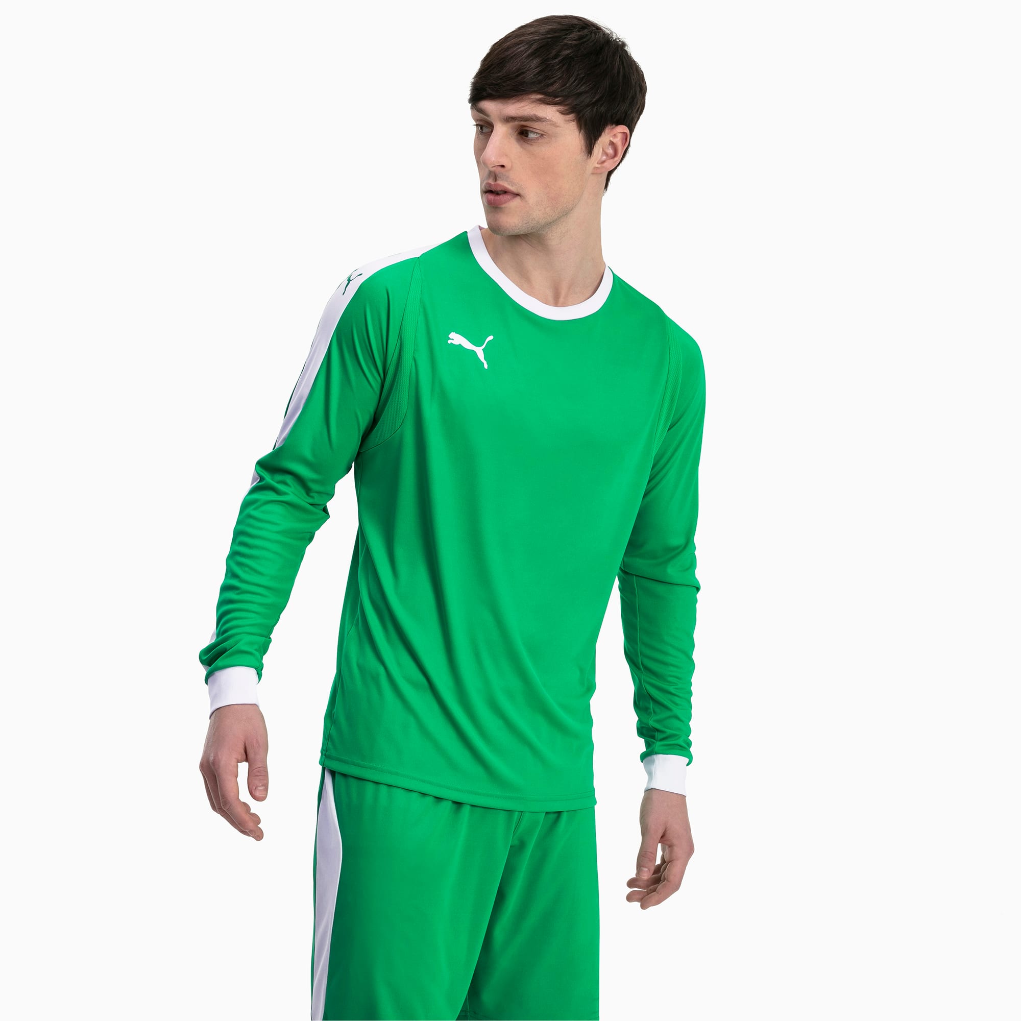 green and white puma shirt