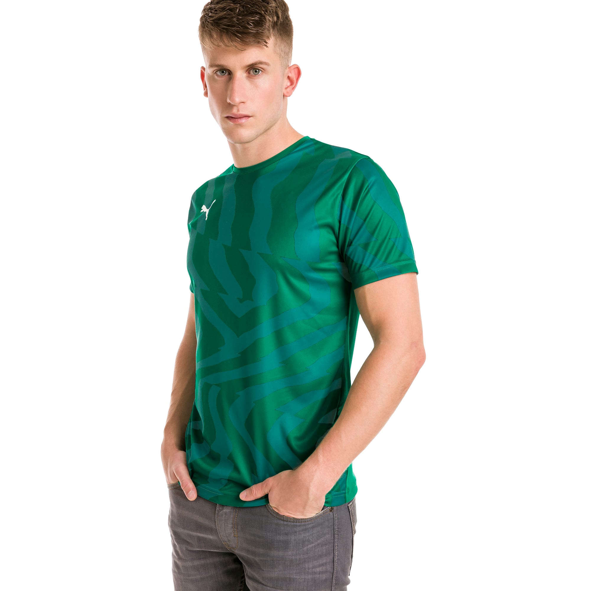 green and white football jersey