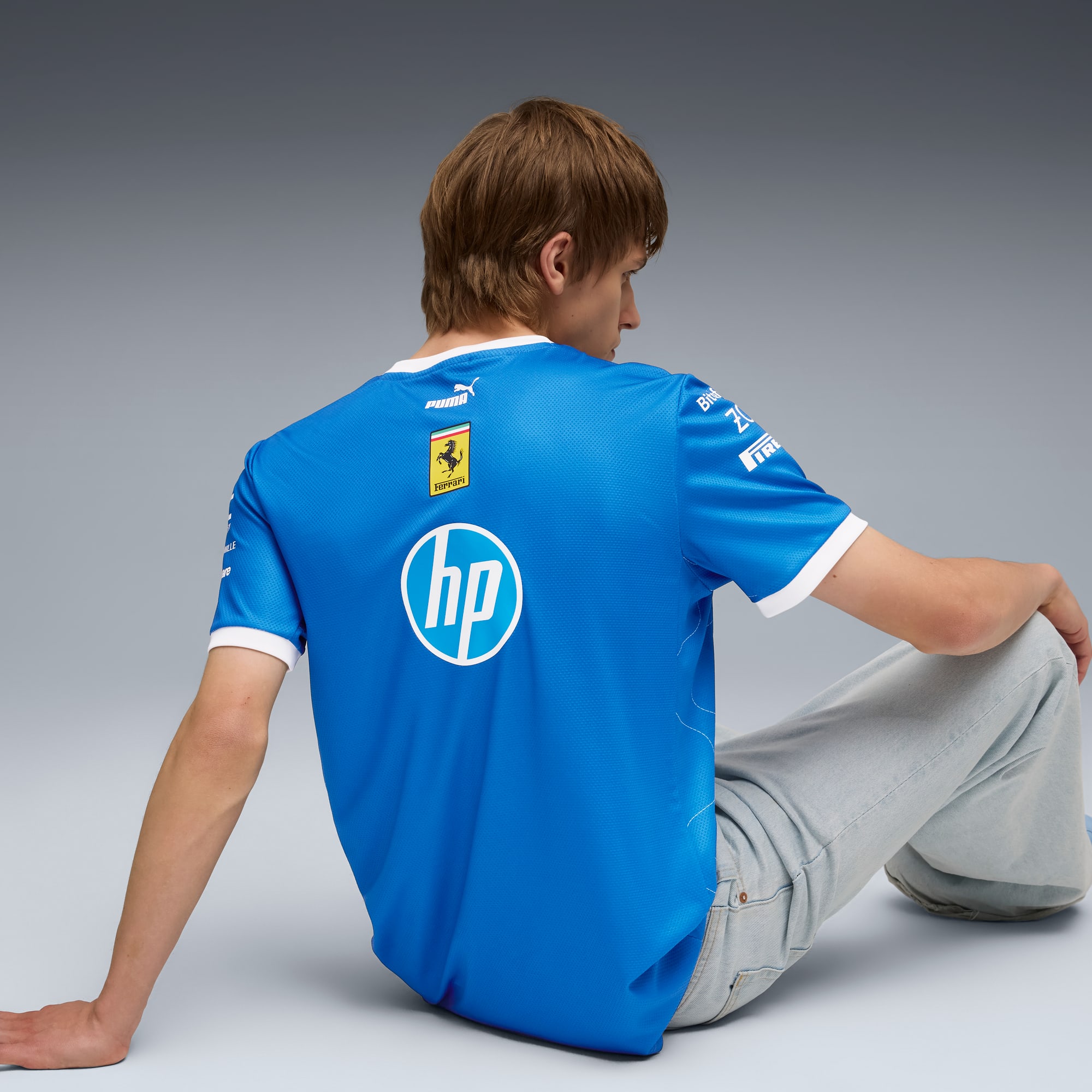 T-shirt Monza Scuderia Ferrari HP Homme, Steer Blue, large