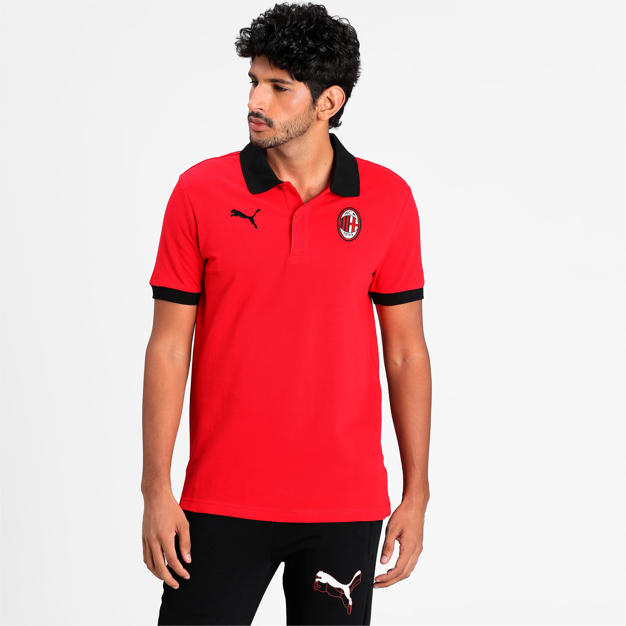Løfte interferens Fodgænger AC Milan Men's Badge Piqué Polo | Tango Red-Puma Black | PUMA Shop All Puma  | PUMA