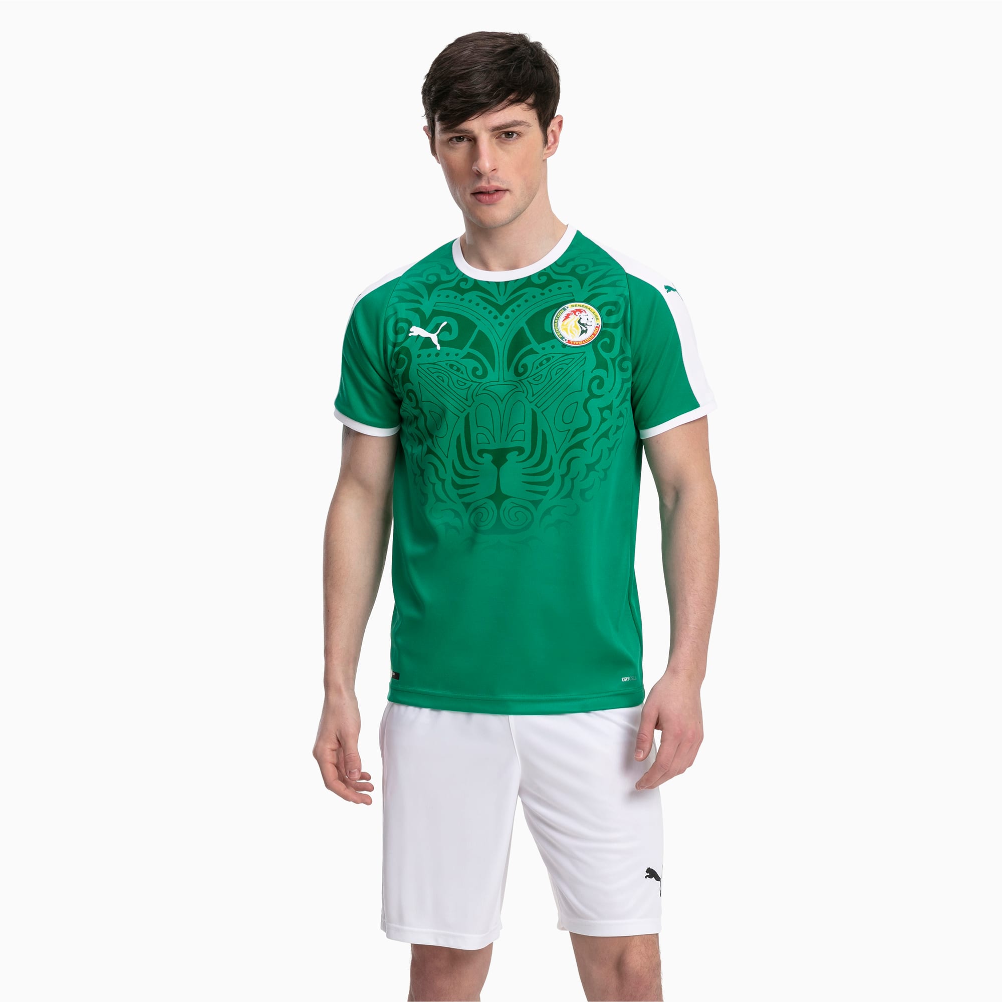 green and white puma shirt