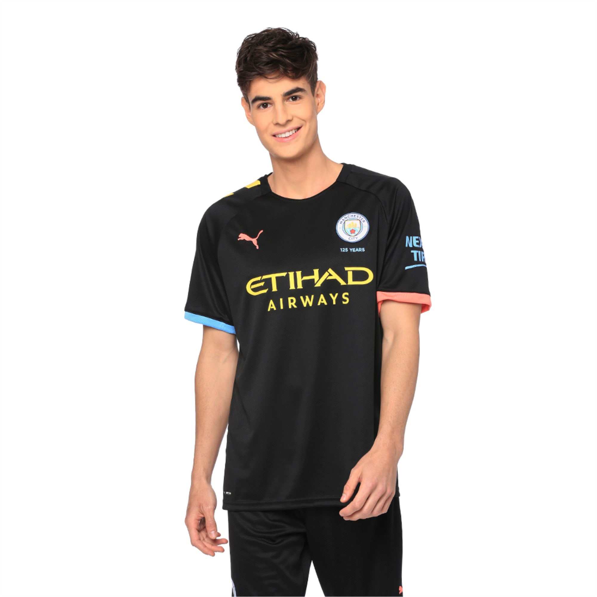 Manchester City Short Sleeve Drycell Men S Away Replica Jersey Puma Black Georgia Peach Puma Orverseas Club Puma