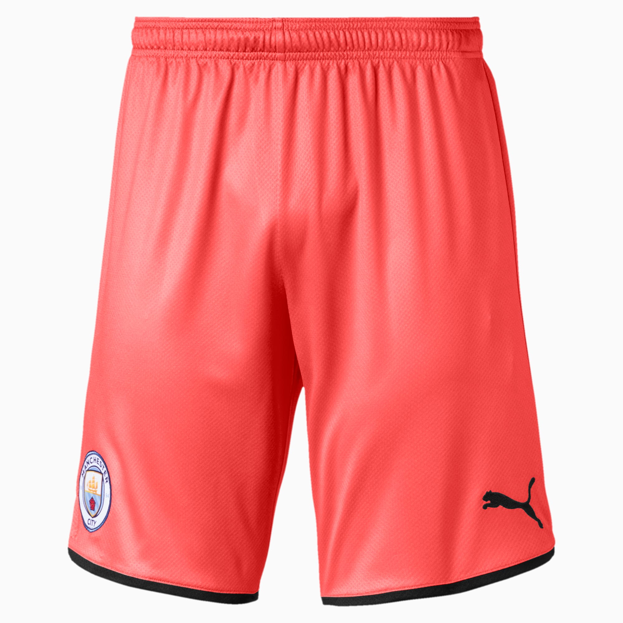 Man City Men's Replica Shorts, Georgia Peach-Puma Black, large-SEA