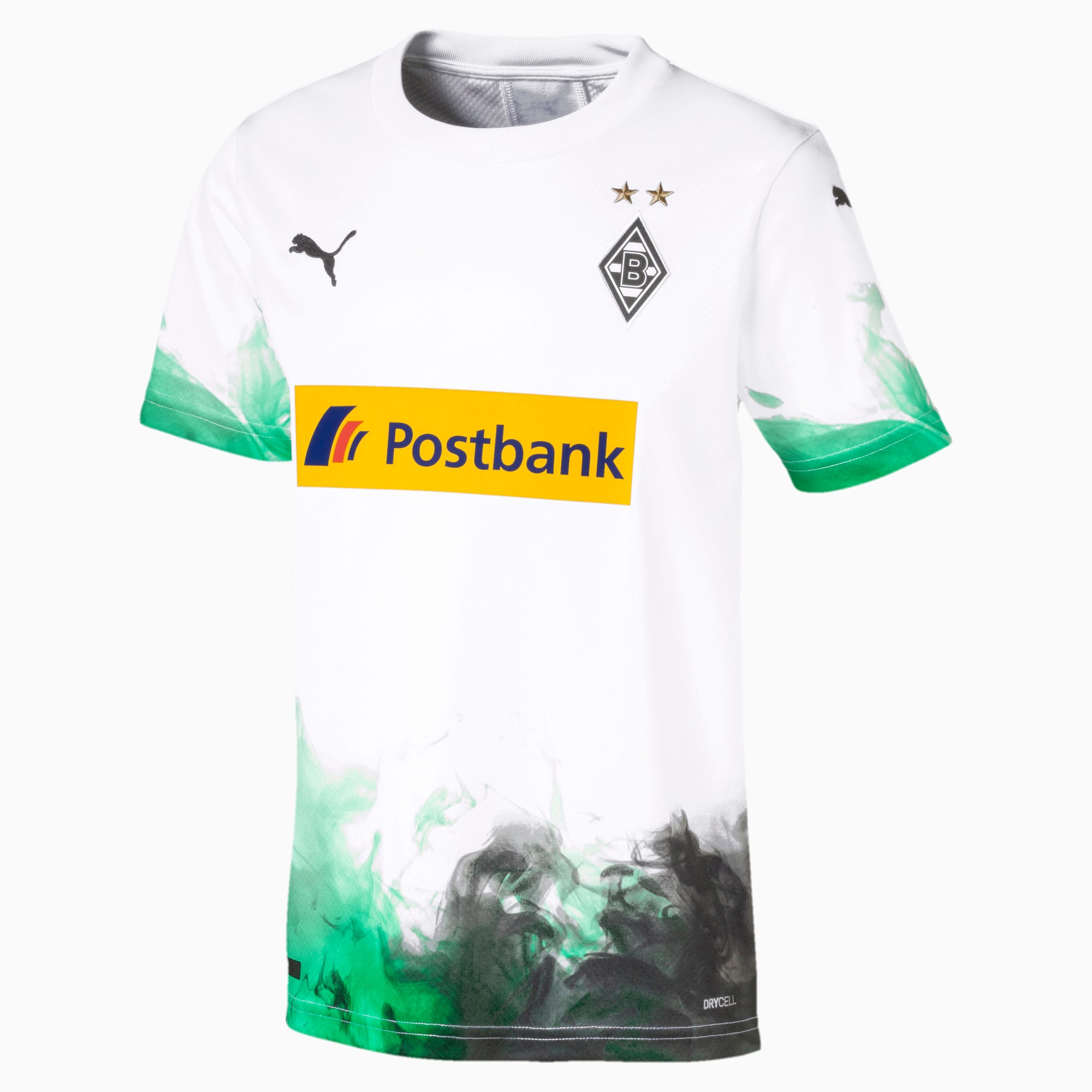 Borussia Monchengladbach Home Replica Youth Jersey Puma White Bright Green Puma New Arrivals Puma