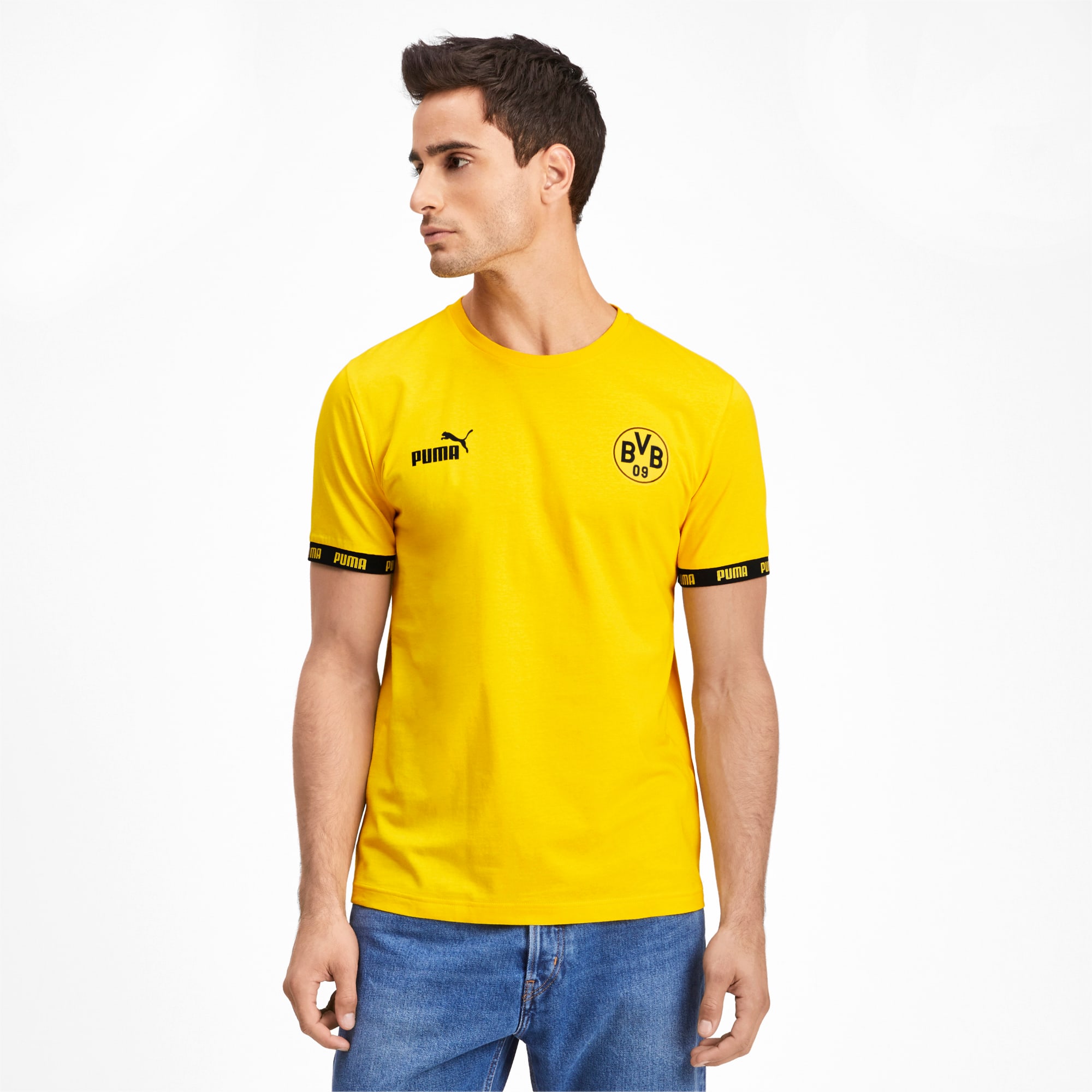 yellow puma t shirt