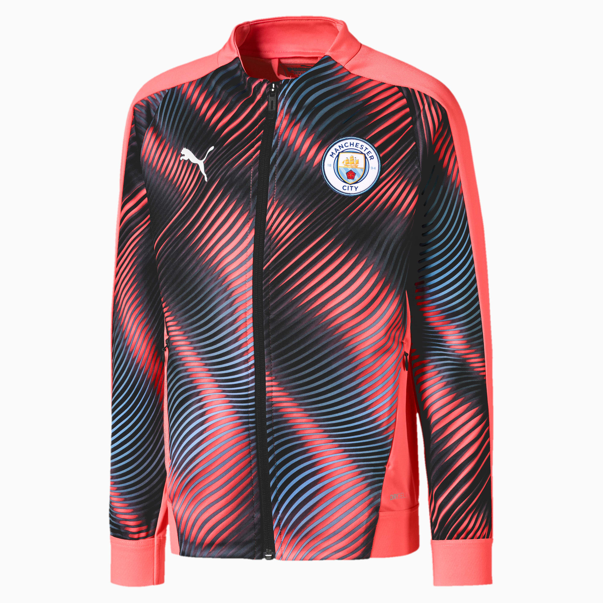 Man City Stadium League Kids Jacket Georgia Peach Puma Black