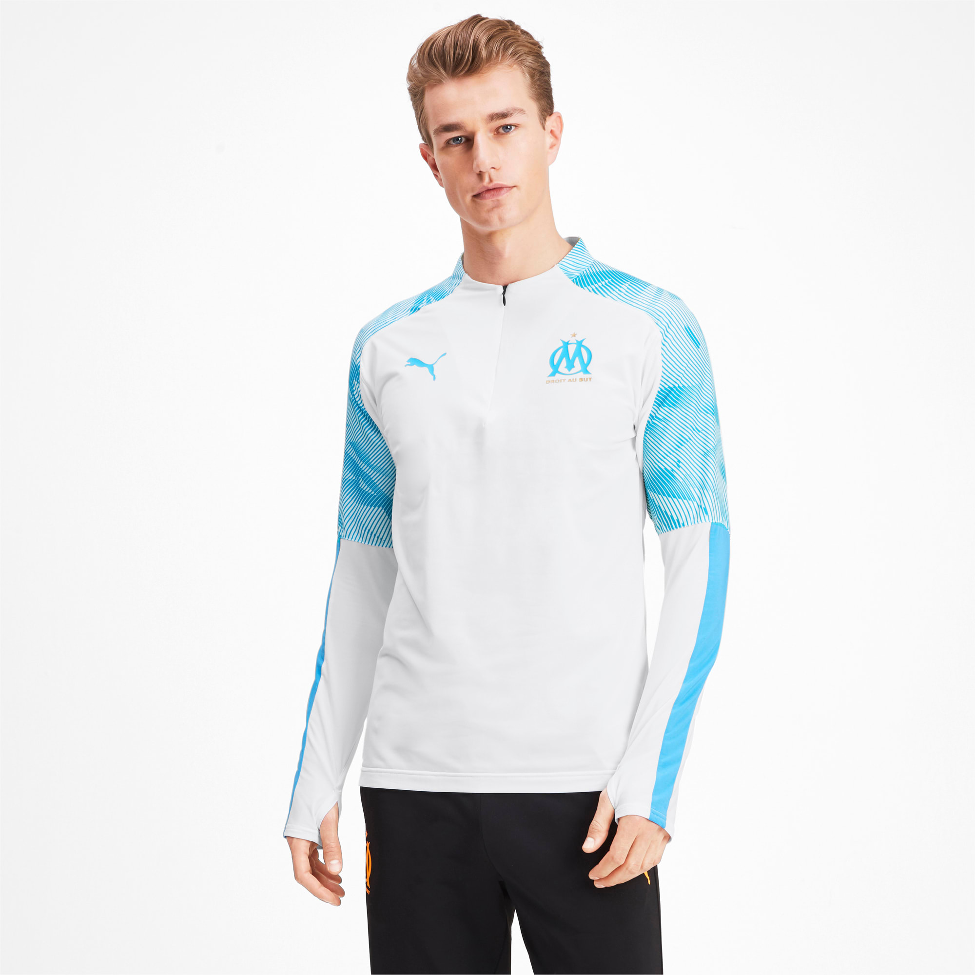 puma essentials quarter zip top mens