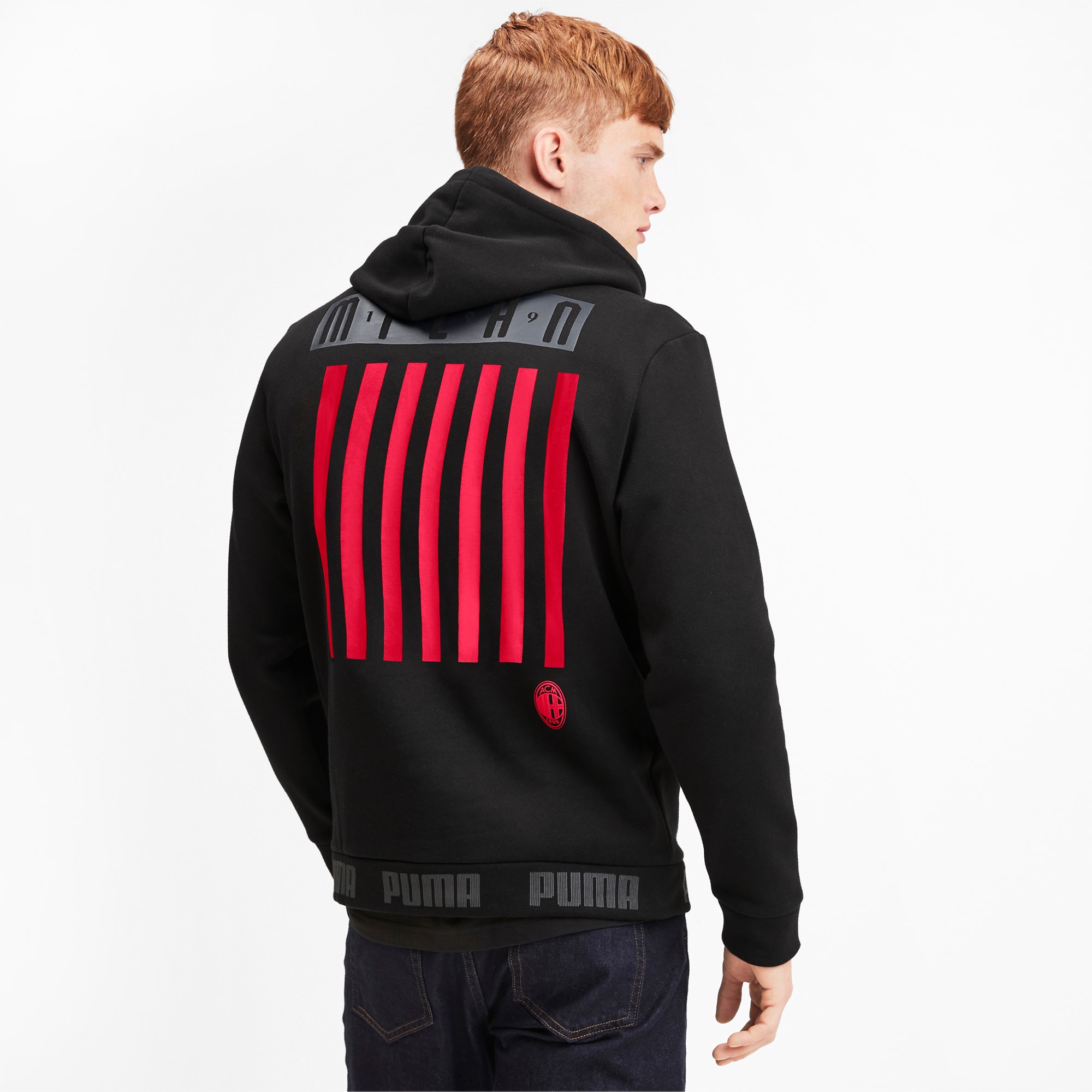 FELPA PUMA AC MILAN CASUALS HOODY NERO