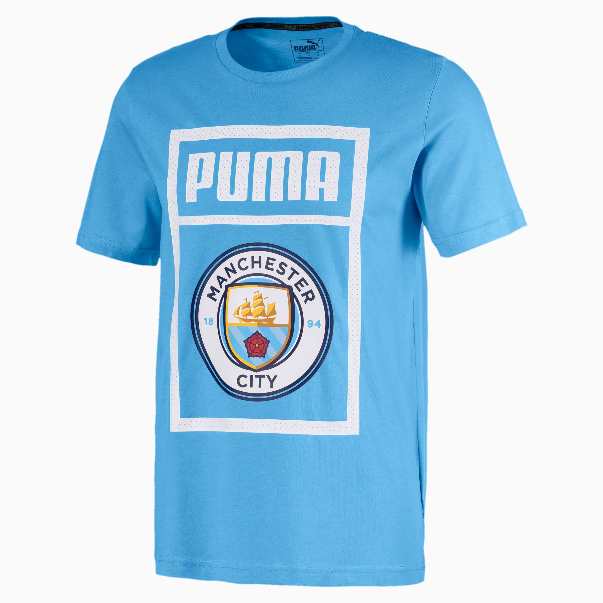 puma white and blue t shirt