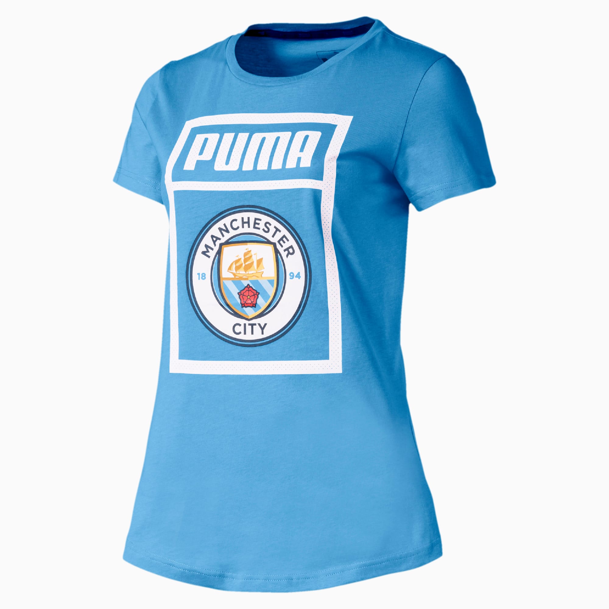 puma white and blue t shirt