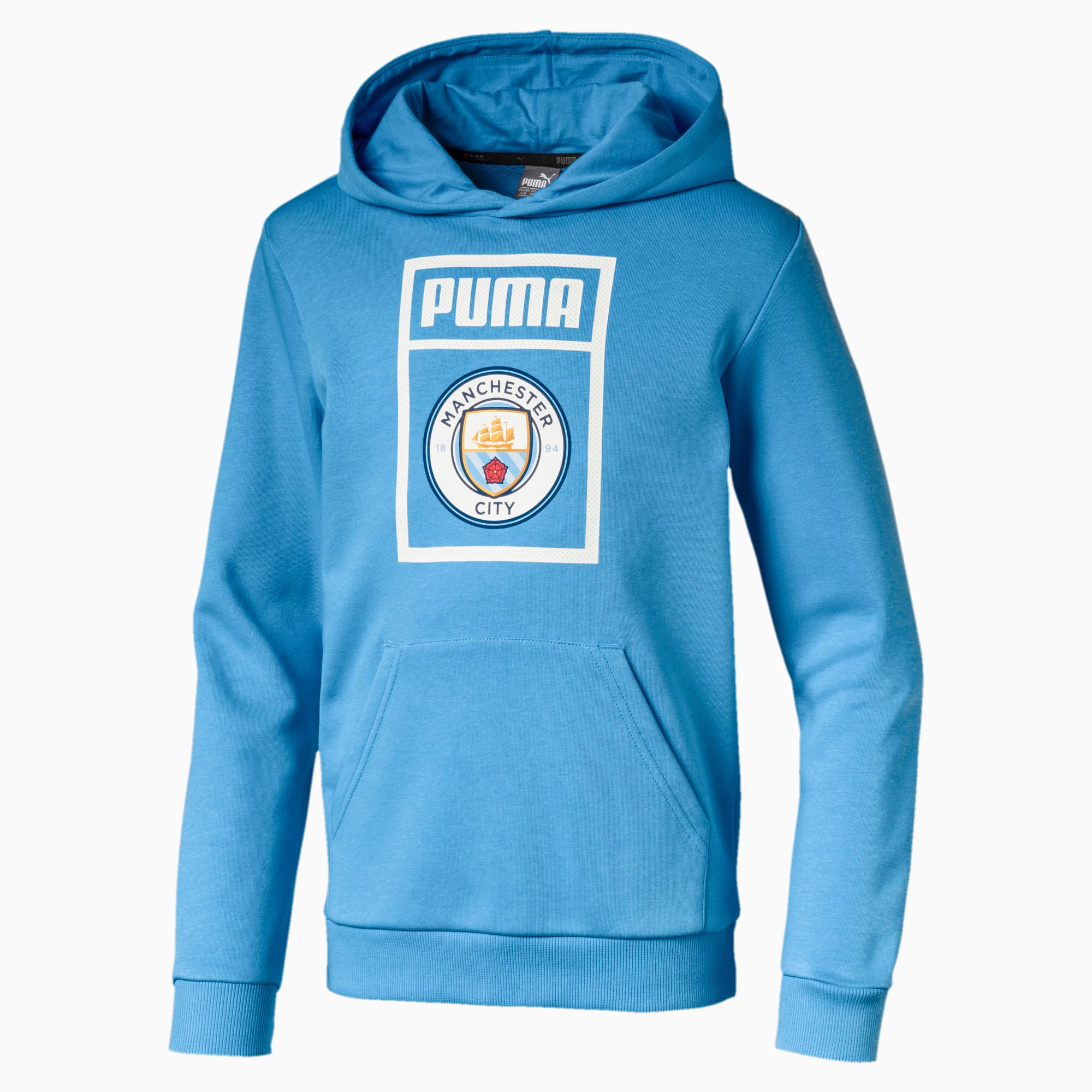 light blue puma hoodie