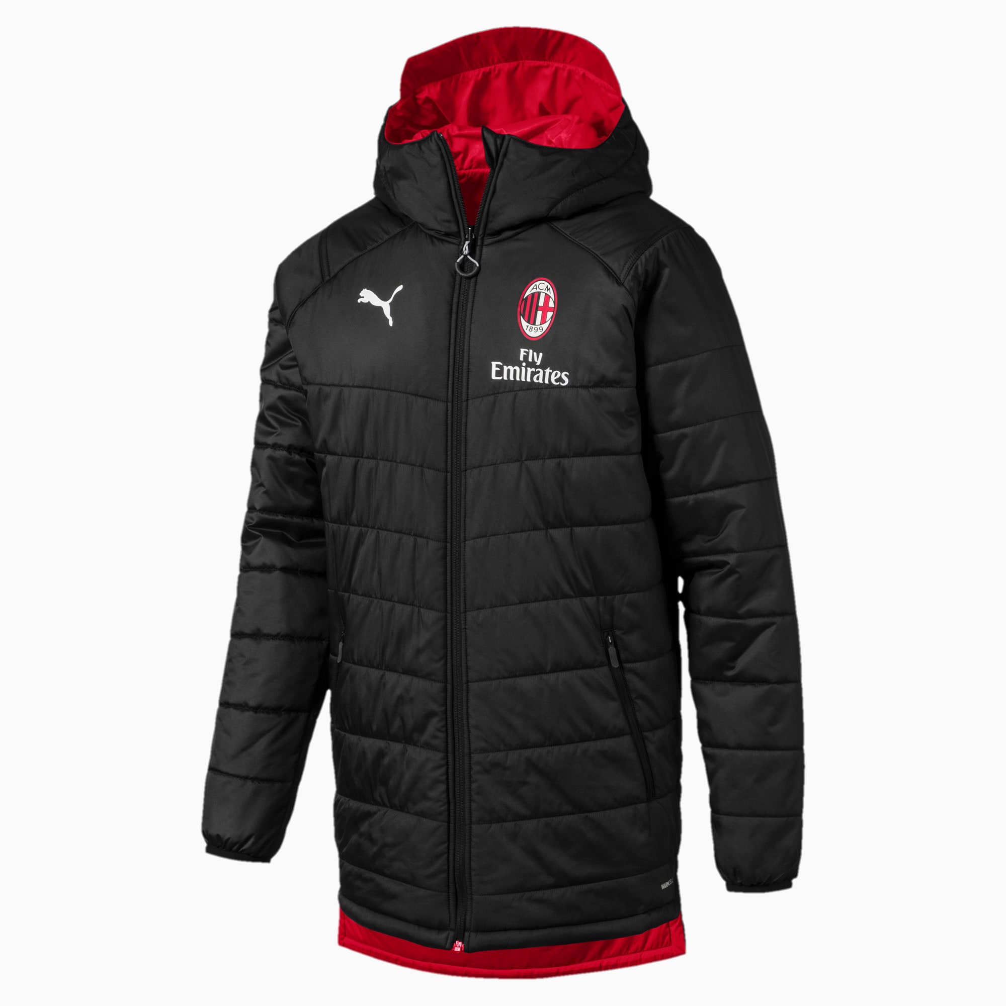 Ac Milan Reversible Men S Bench Jacket Puma Black Tango Red Puma Ac Milan Puma